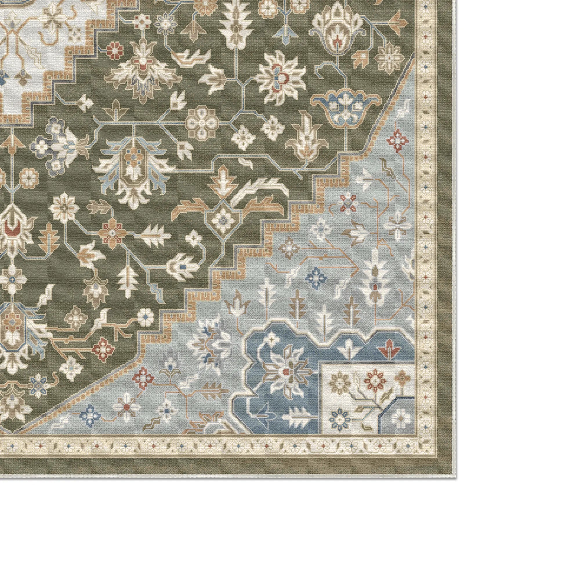 Pearl Green Medallion Rug