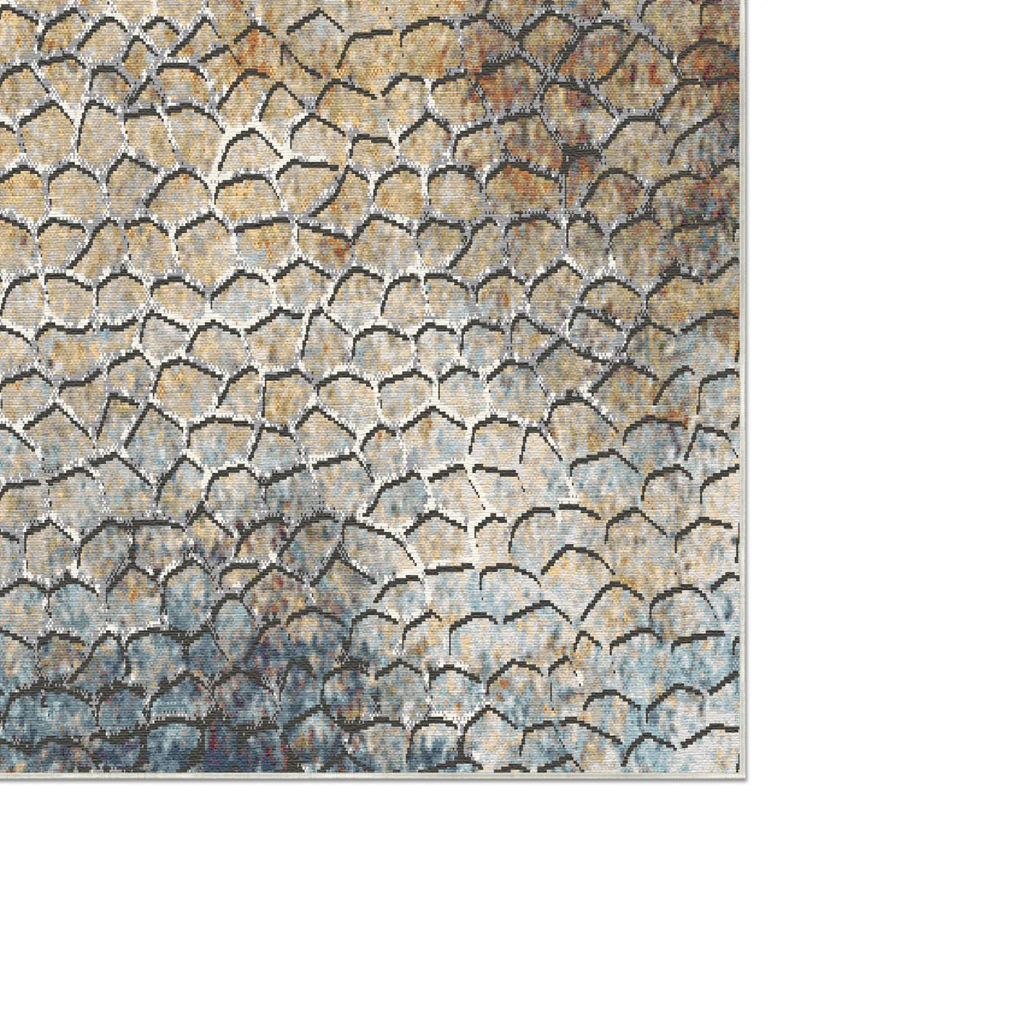 Essaouira Coast Abstract Washable Rug