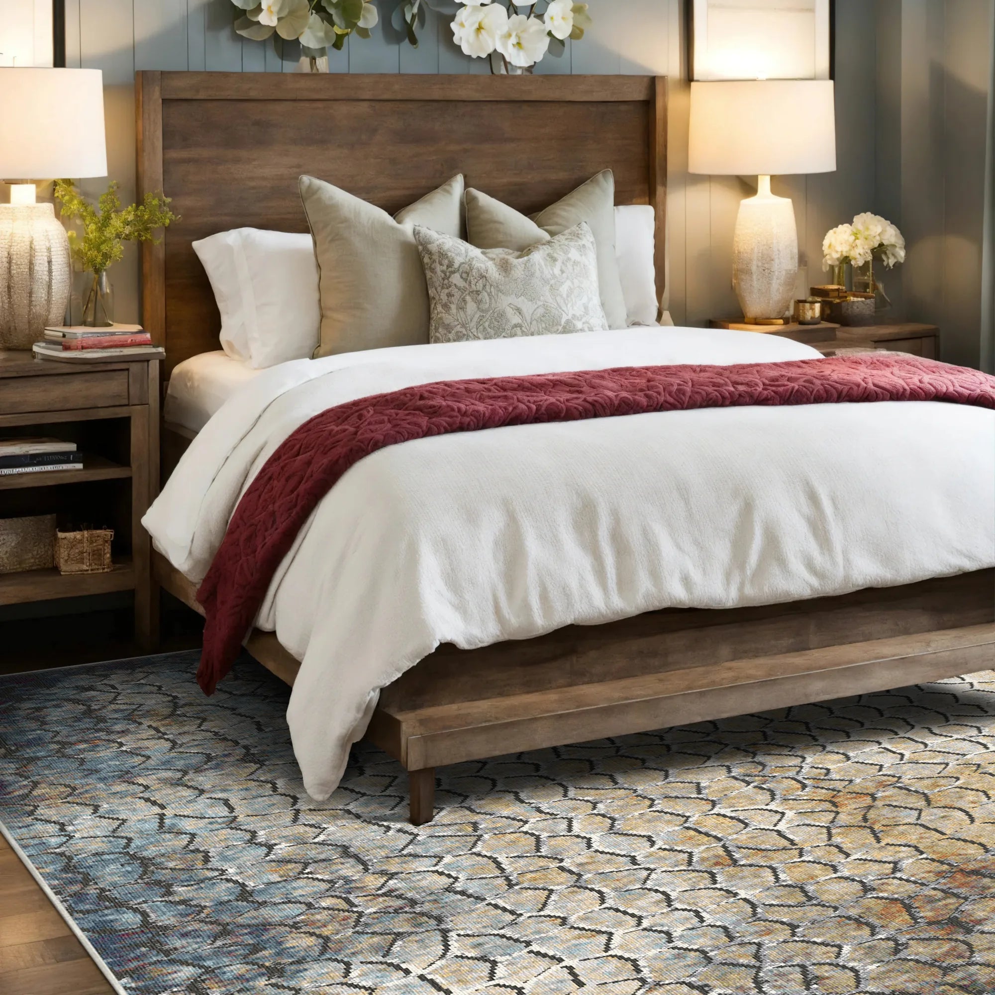 Essaouira Coast Abstract Washable Rug