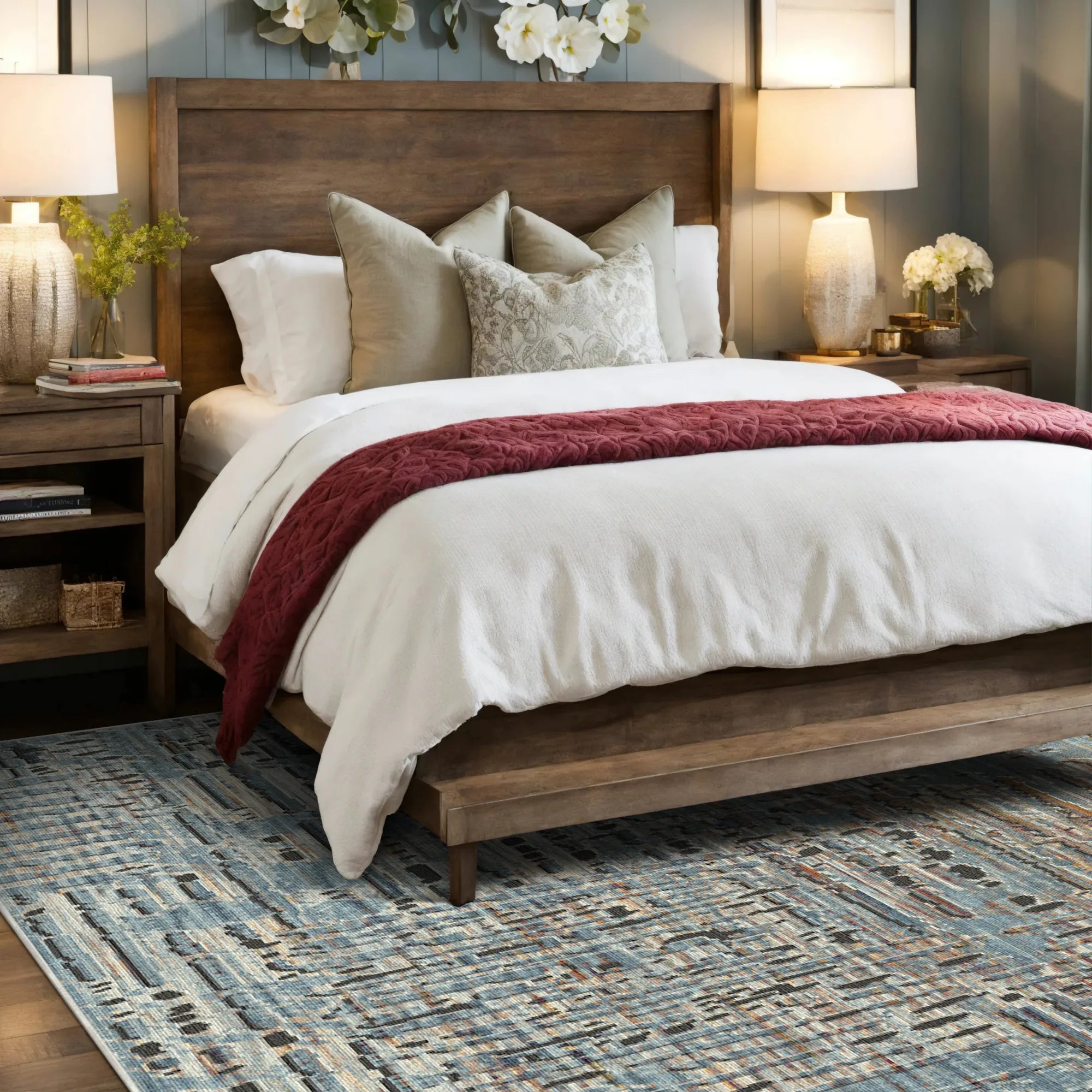 Frankfurt Urban Abstract Washable Rug