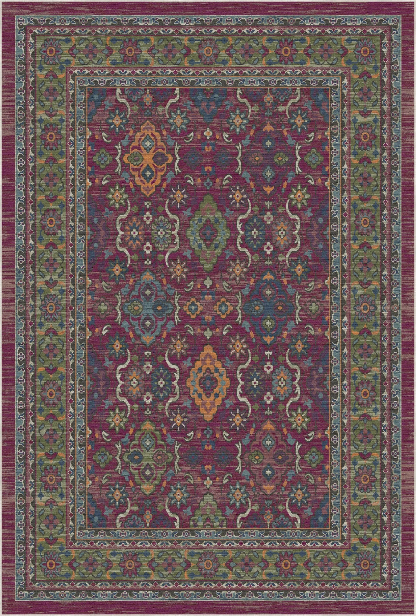 Marrakech Plum Traditional Washable Rug