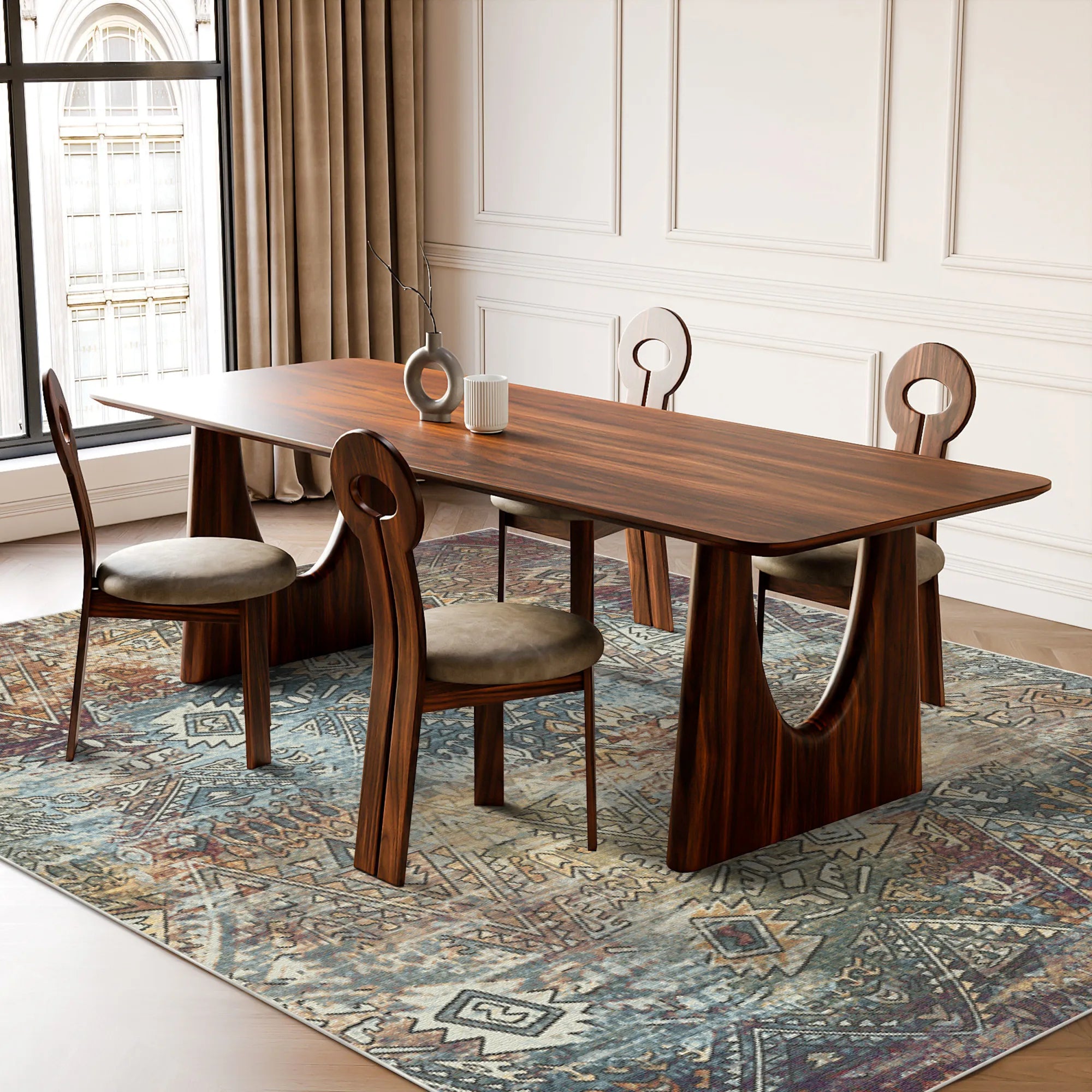 Vienna Fusion Abstract Tribal Rug