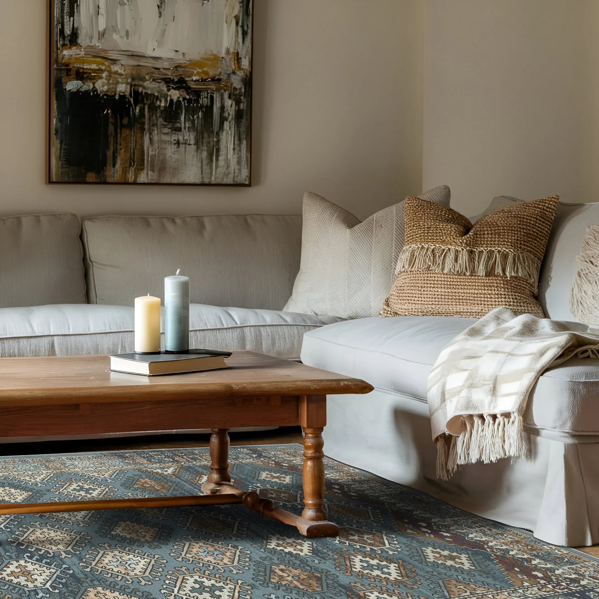 Samarkand Sky Tribal Rug