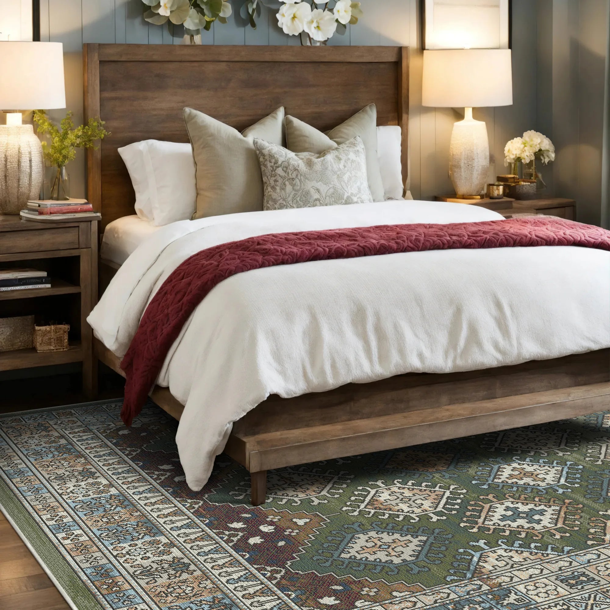 Galway Moss Washable Rug