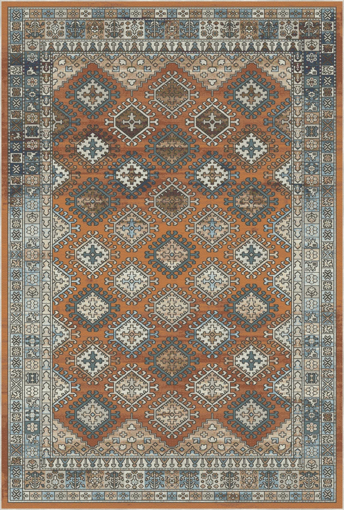 Petra Orange Tribal Rug