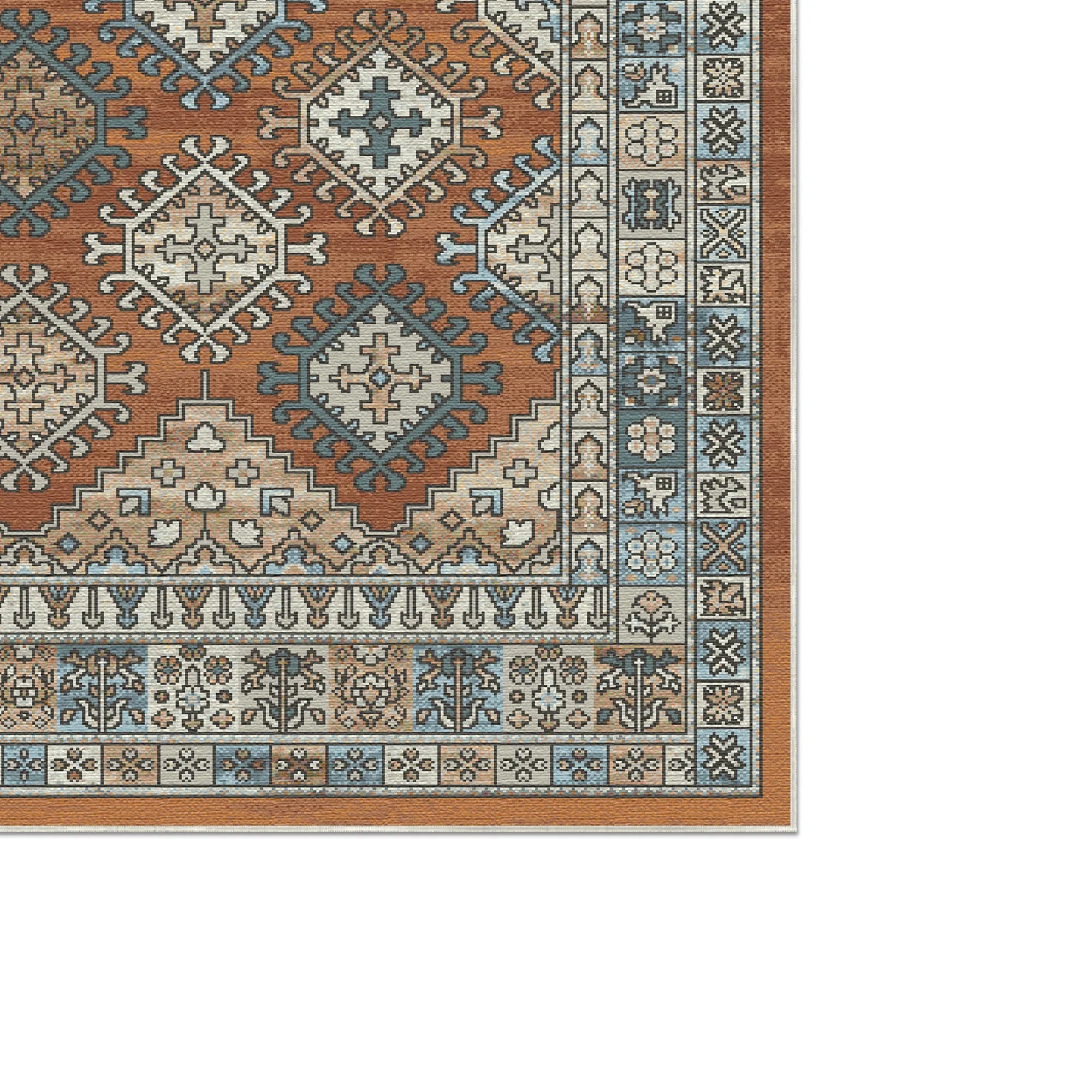 Petra Orange Tribal Rug