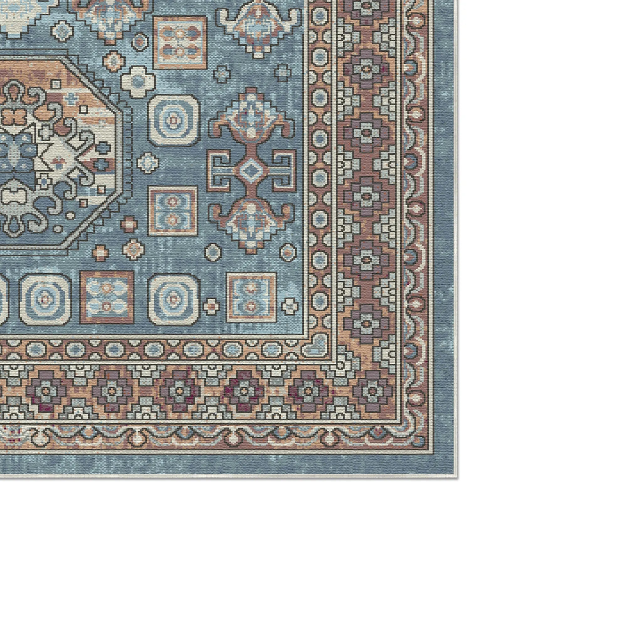 Dubrovnik Blue Washable Rug