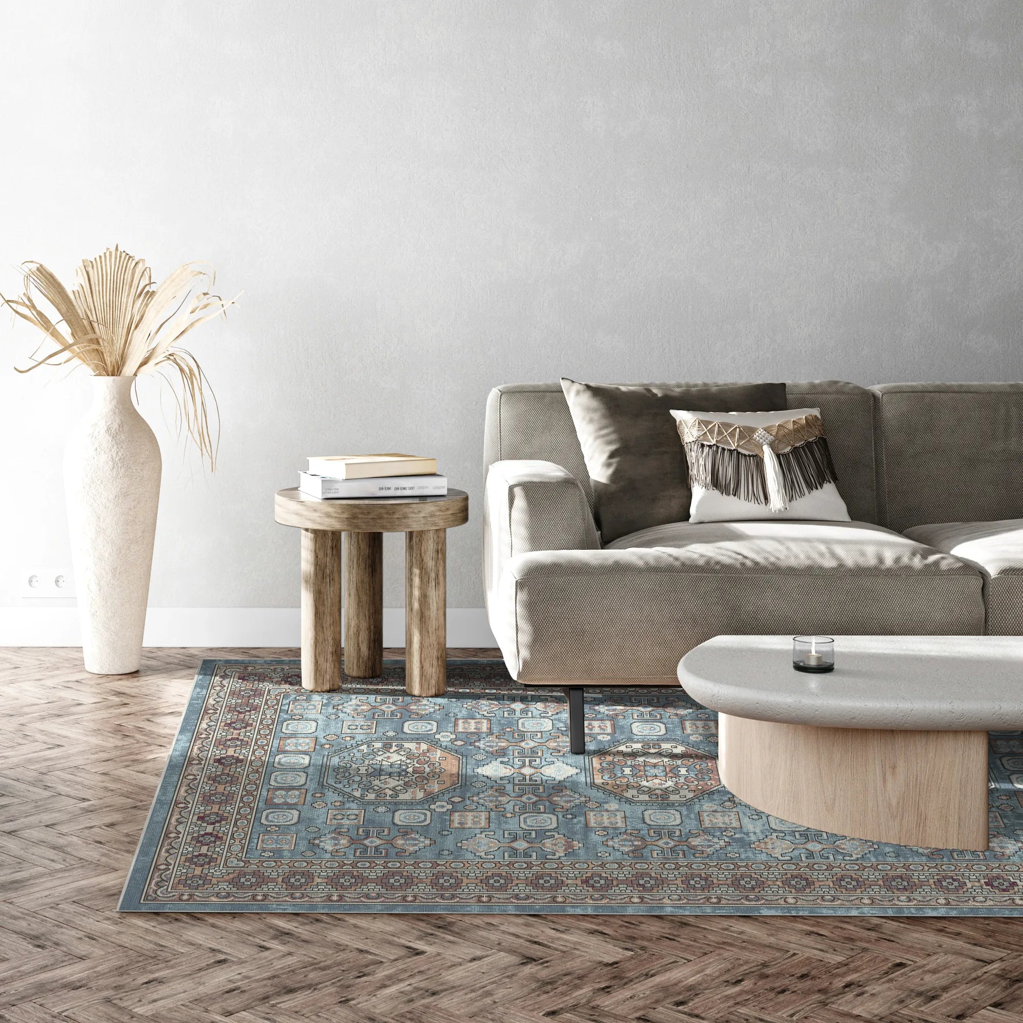 Dubrovnik Blue Washable Rug