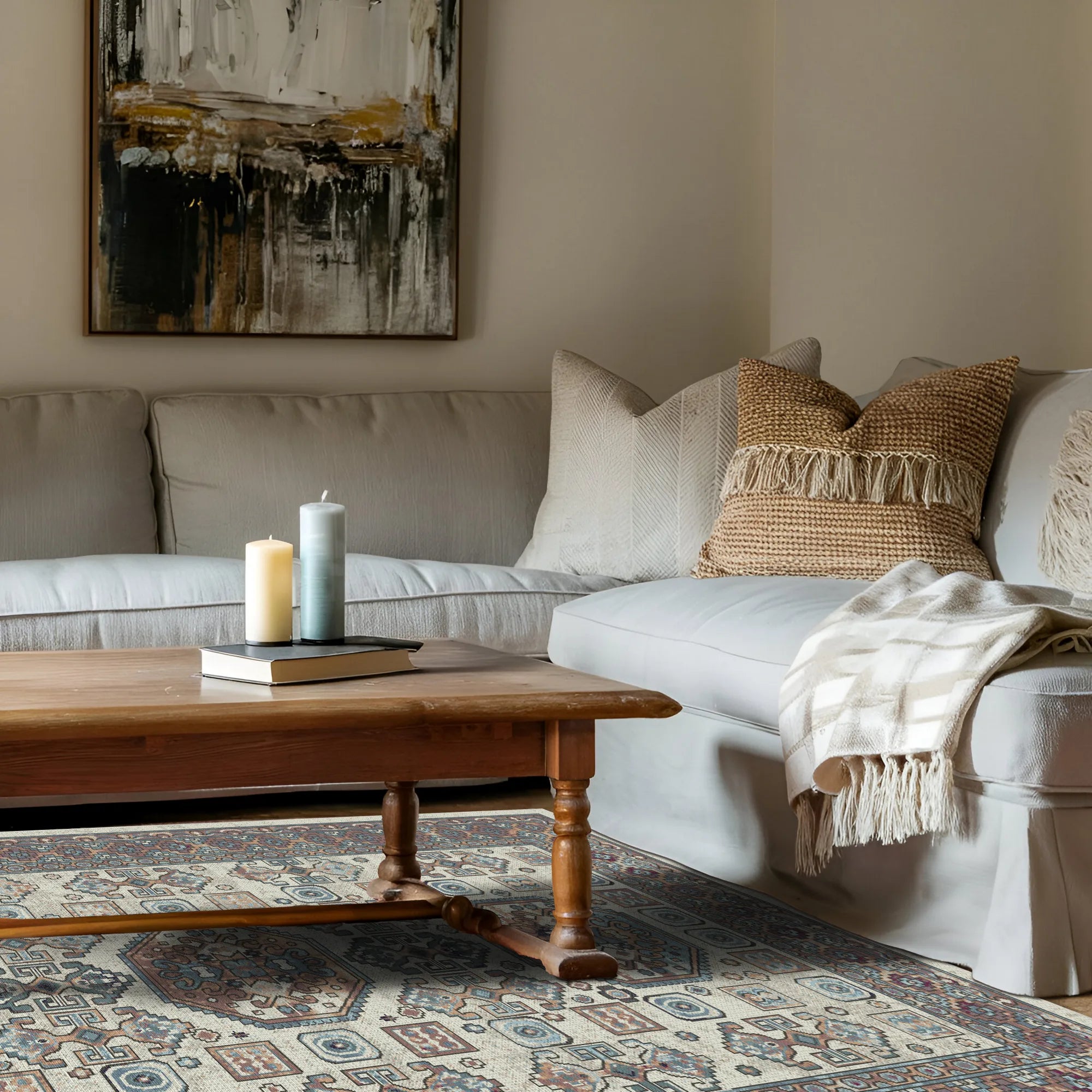 Ostuni Ivory Washable Rug