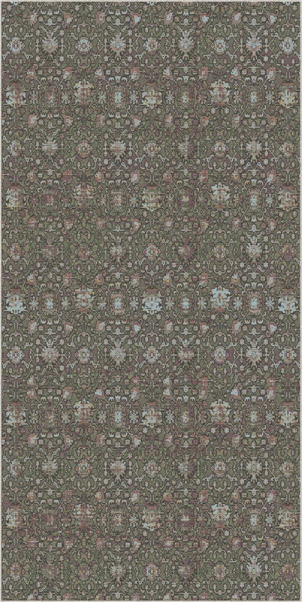 Tuscany Sage Botanical Washable Rug