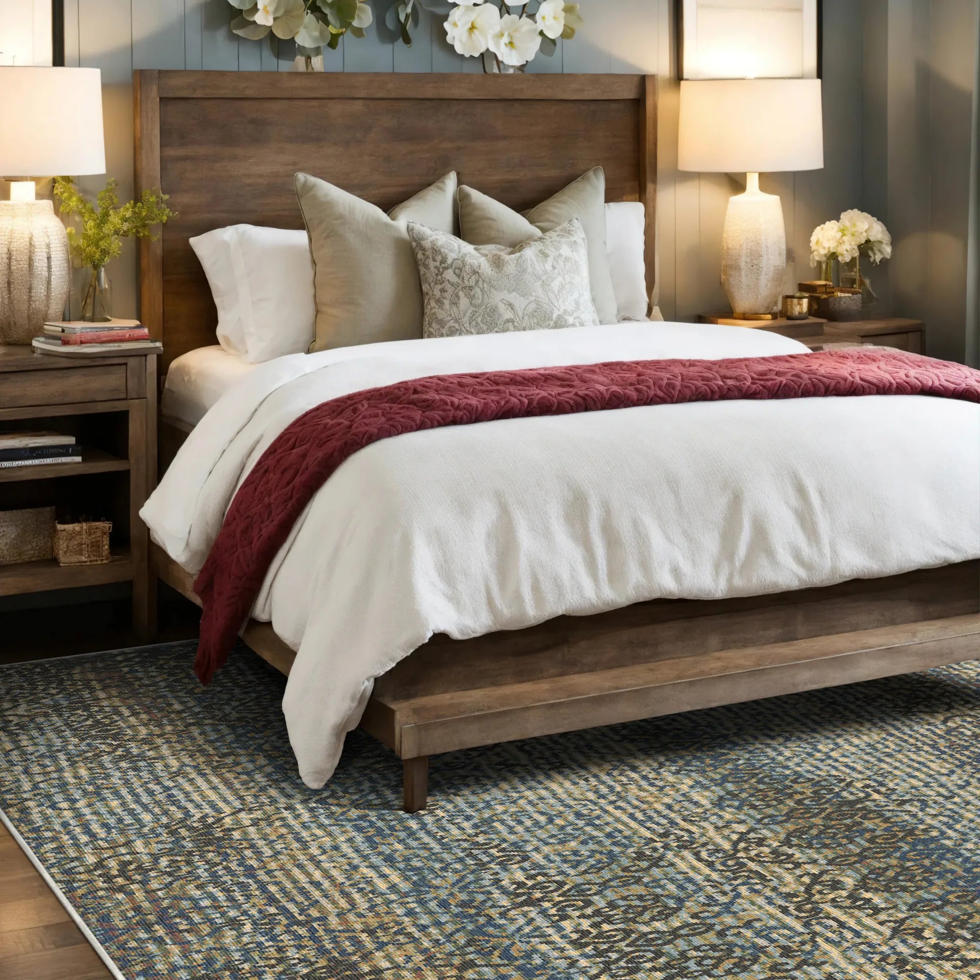 Venice Blue Abstract Rug