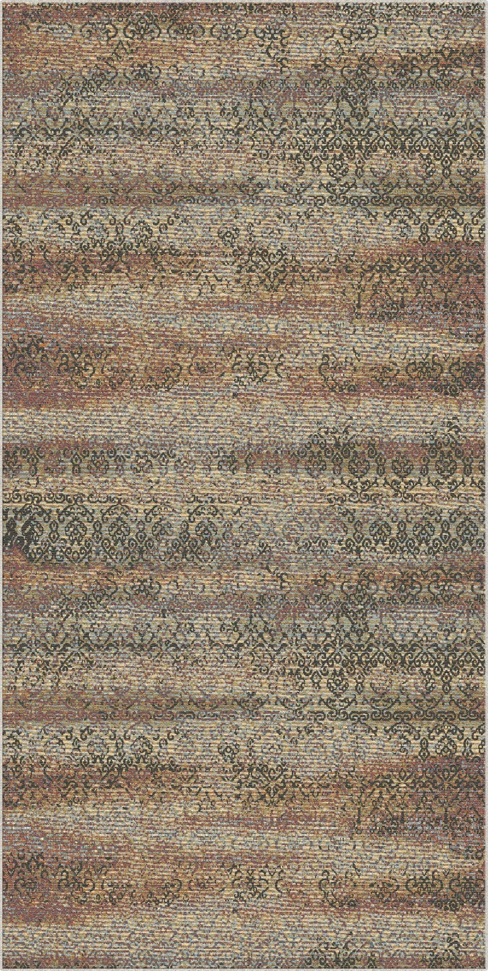 Bologna Rust Abstract Rug