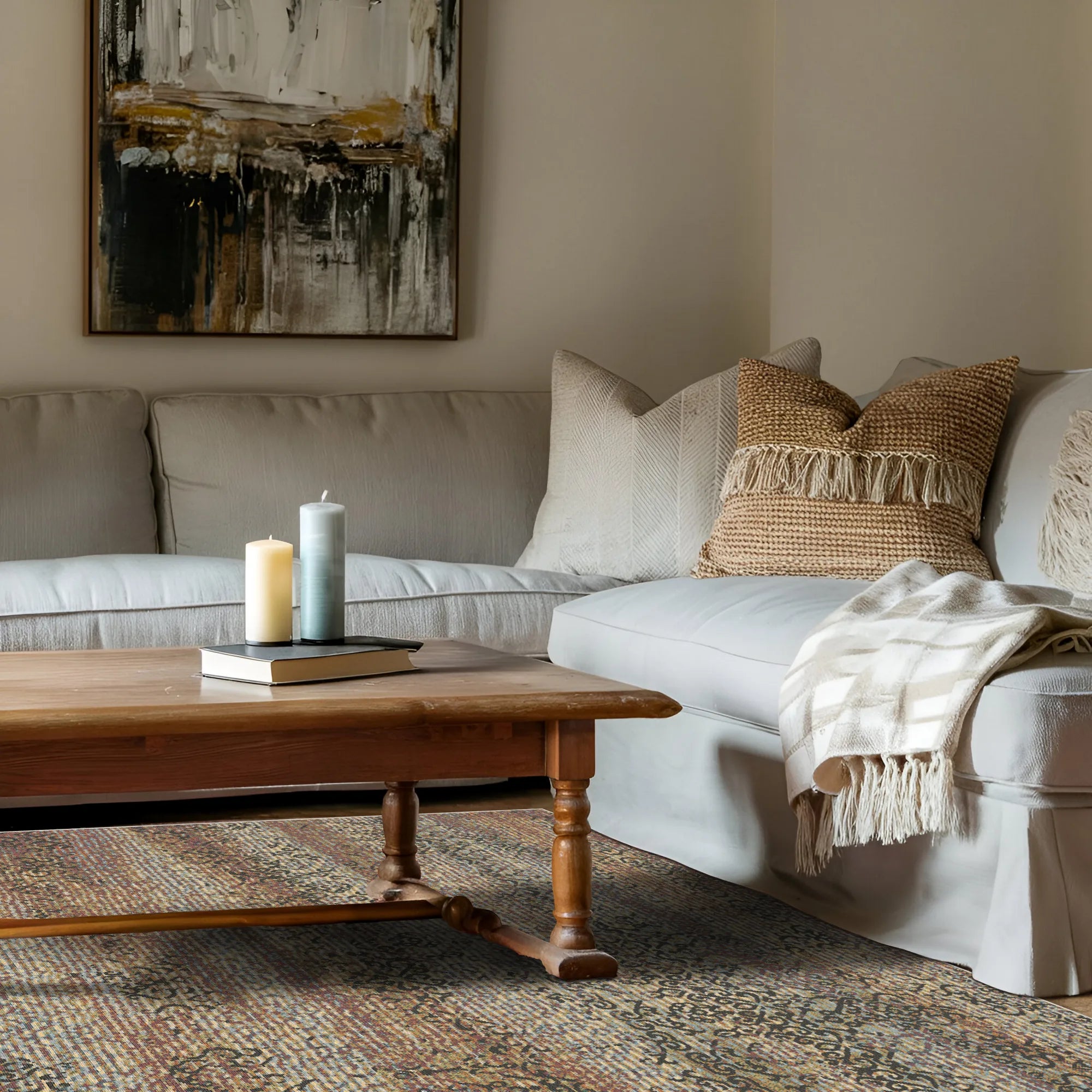 Bologna Rust Abstract Rug