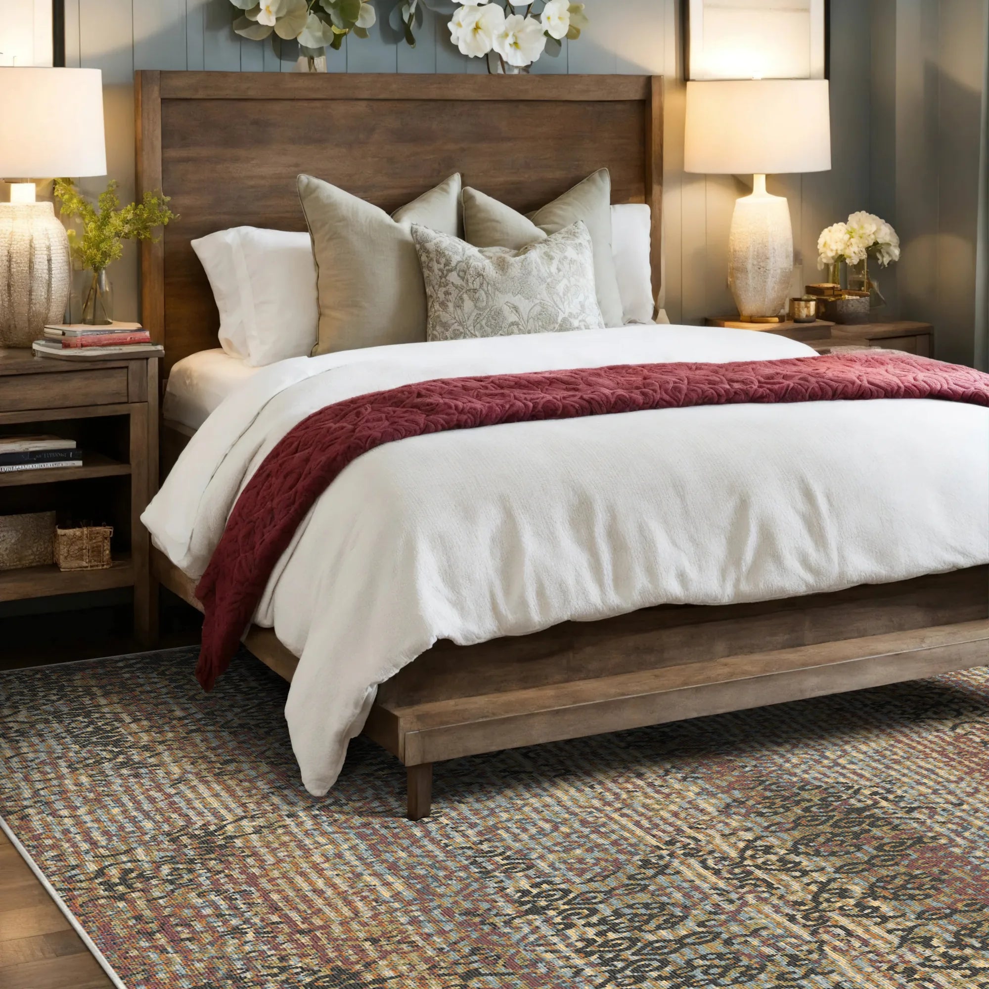 Bologna Rust Abstract Rug