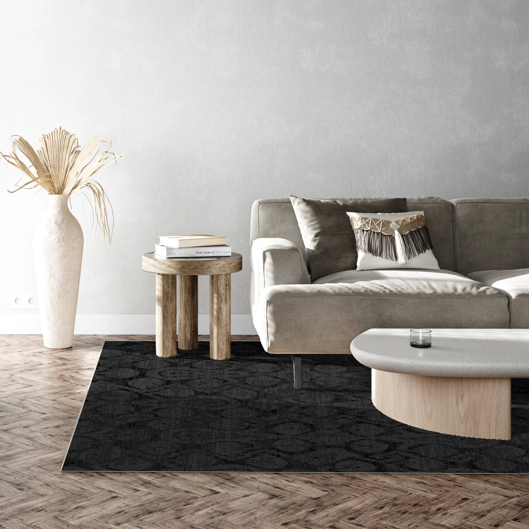 Midnight Shadow Ikat Rug