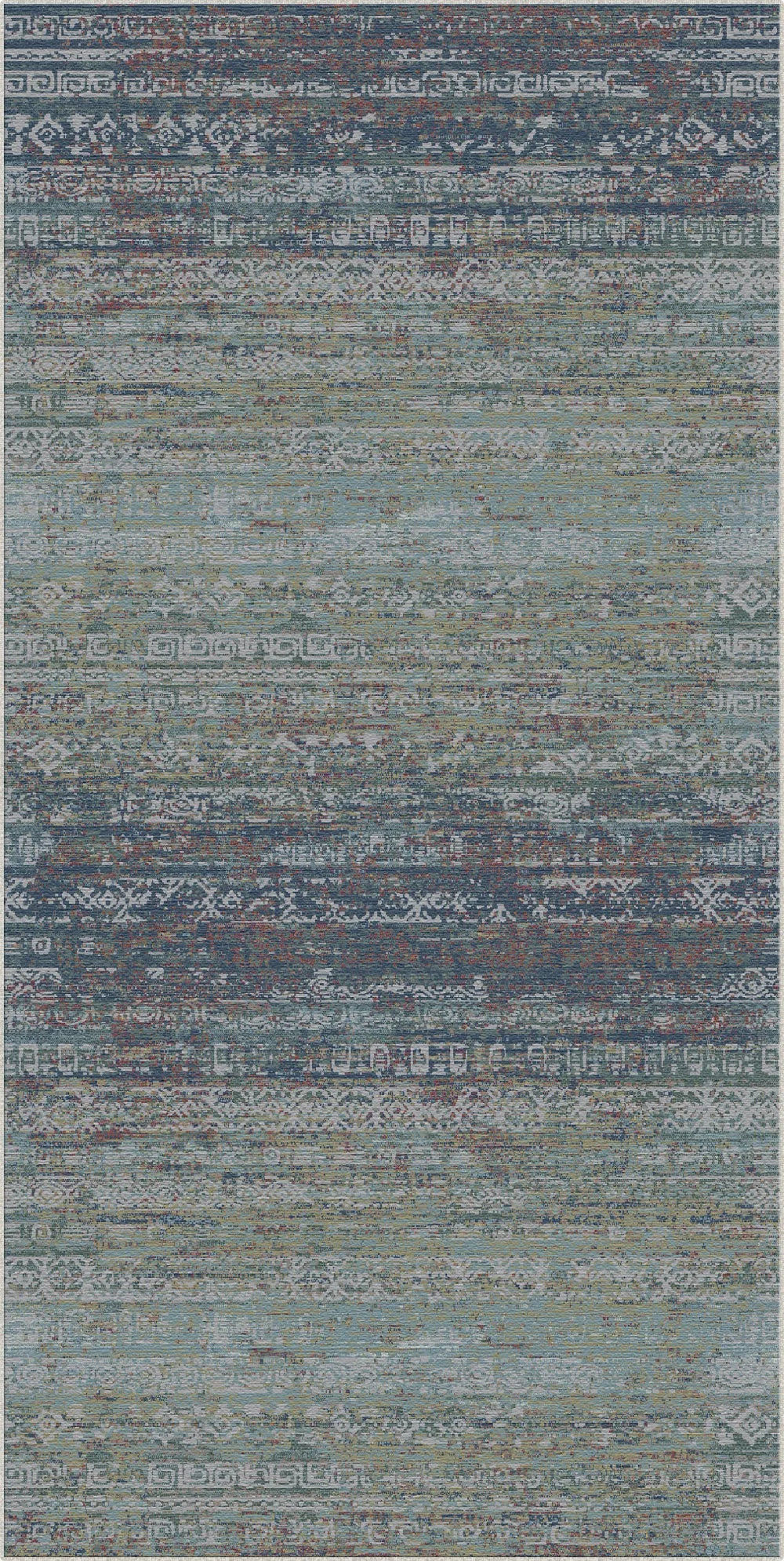 Iceland Silver Abstract Tribal Rug
