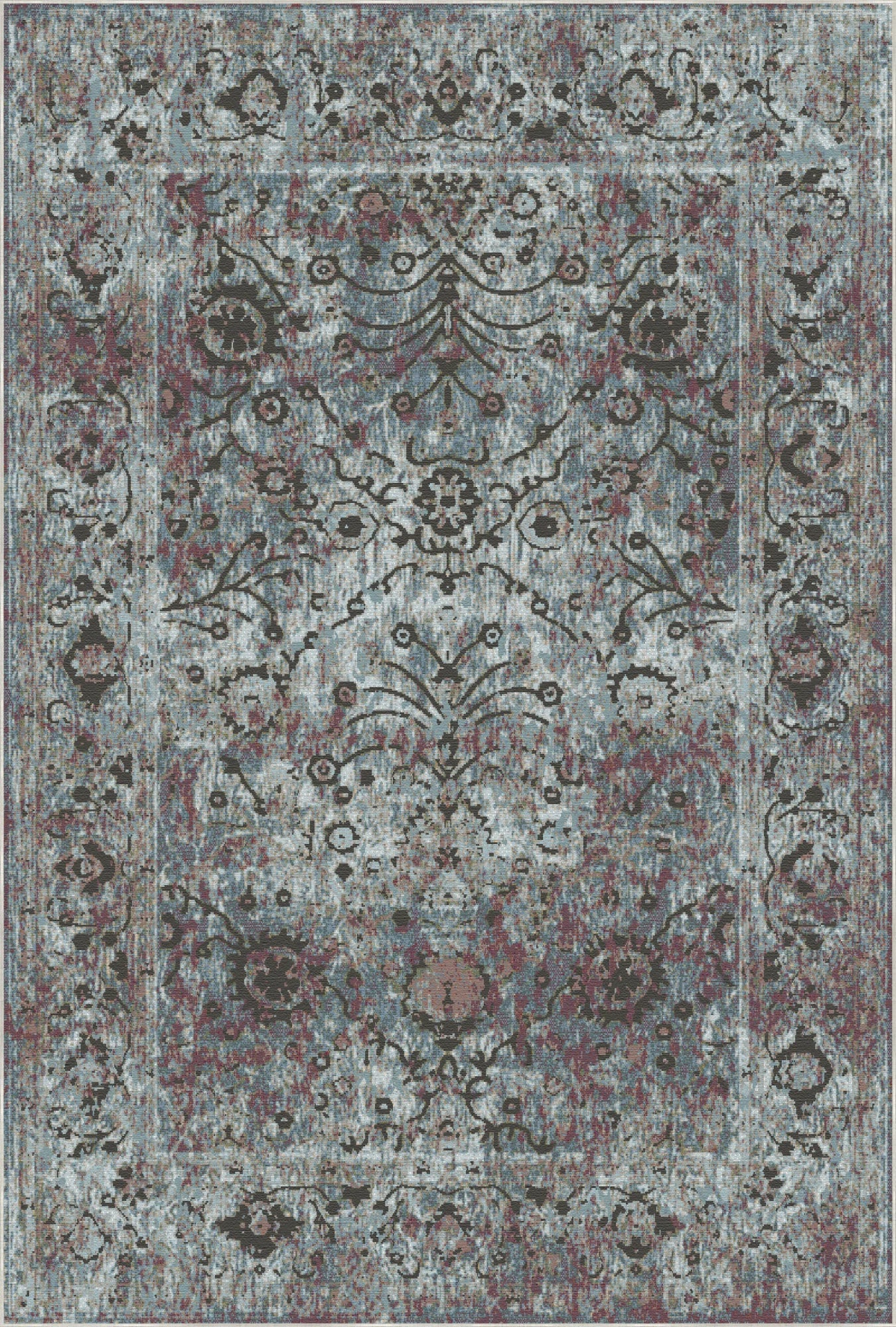 Cannes Mist Floral Rug