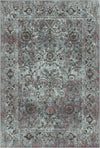 Cannes Mist Floral Rug Blue