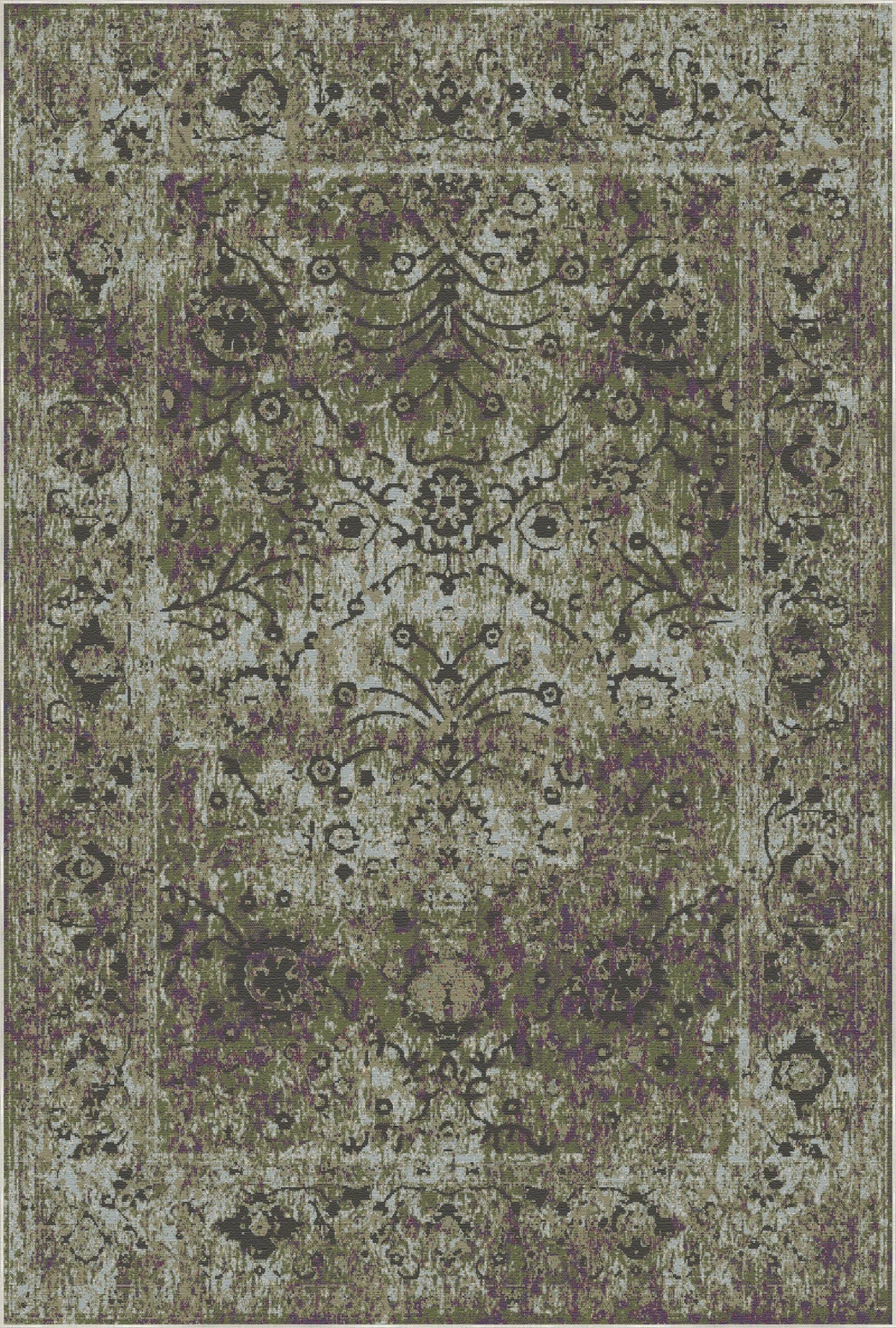 Tuscany Olive Floral Rug