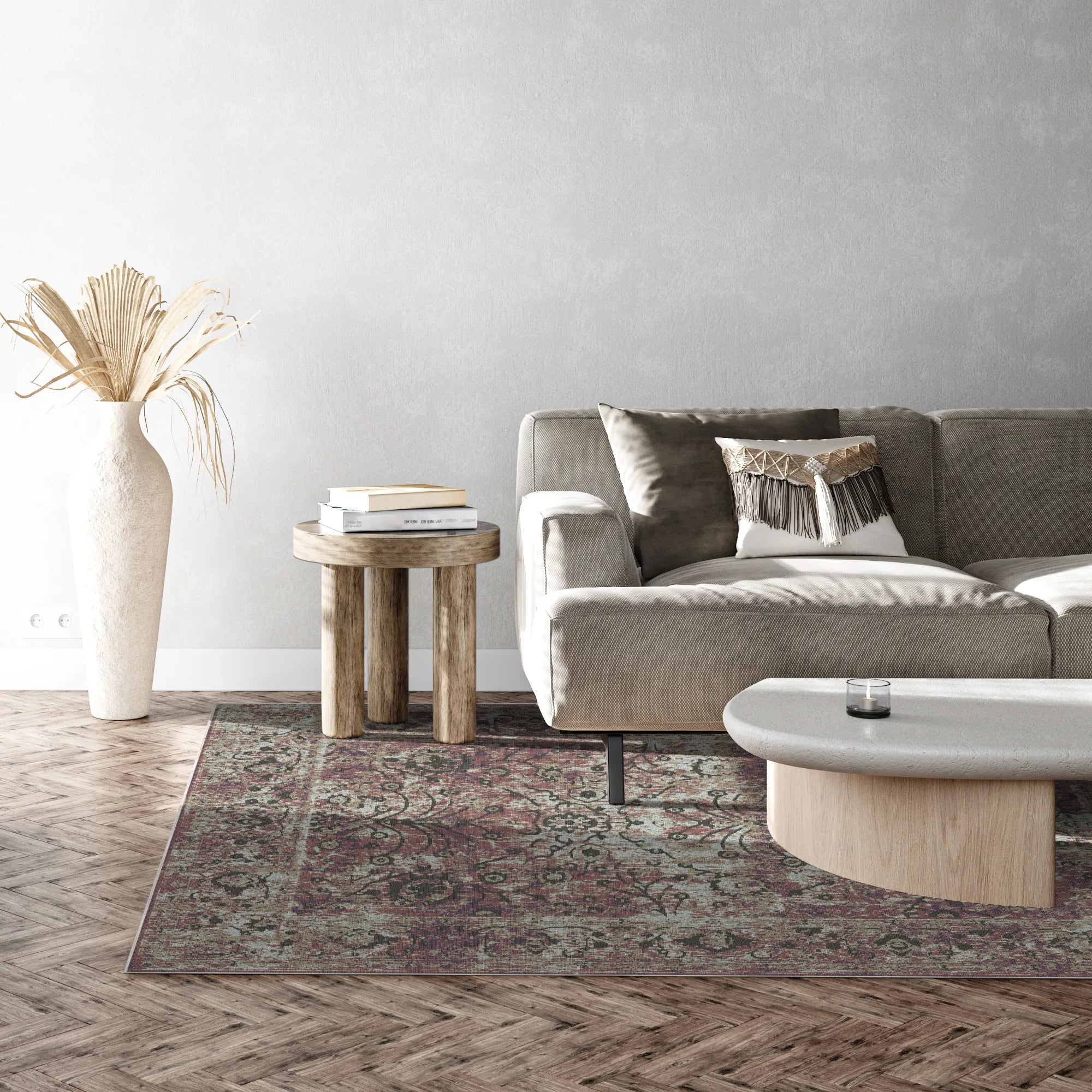 Marsala Sunset Floral Rug