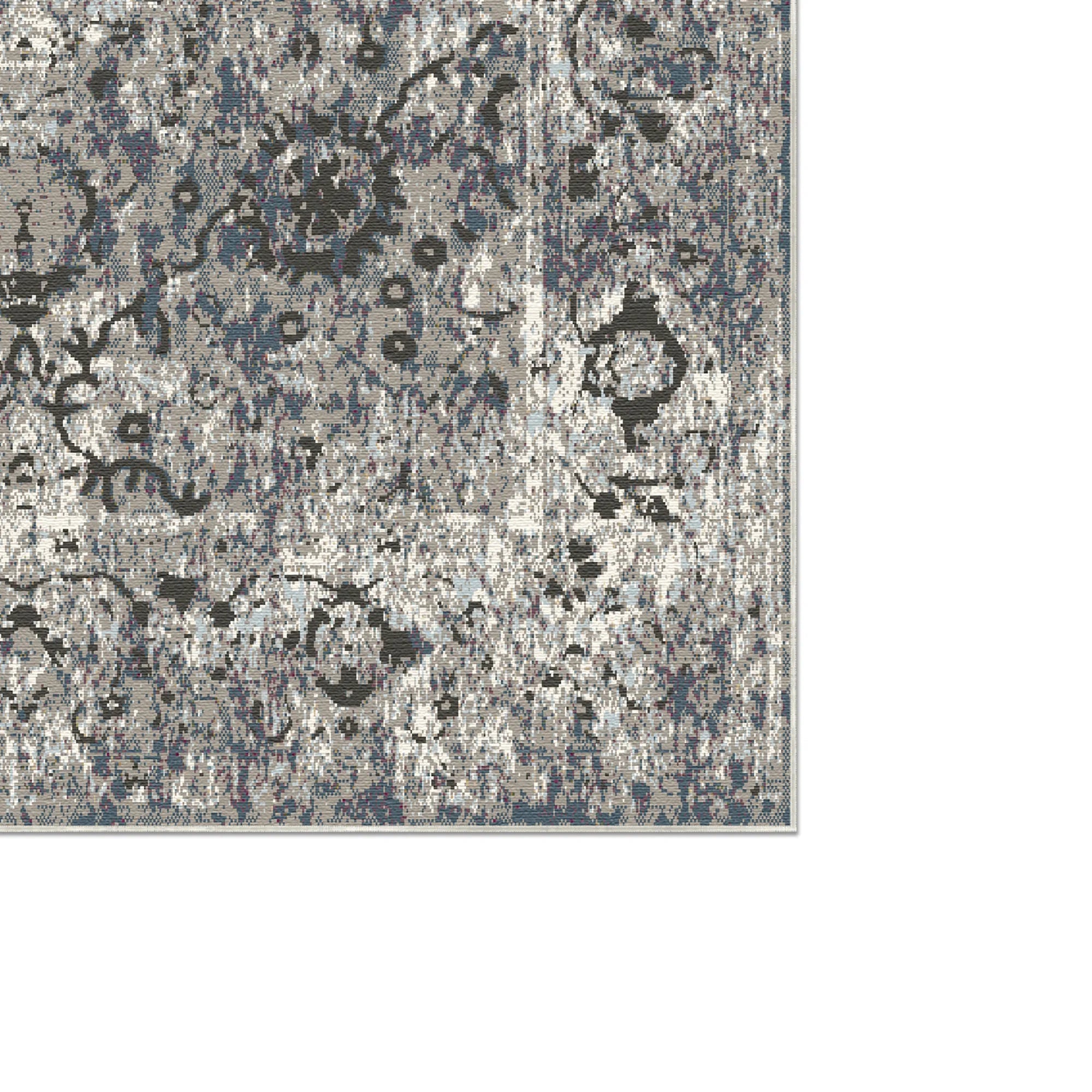Oslo Silver Floral Rug