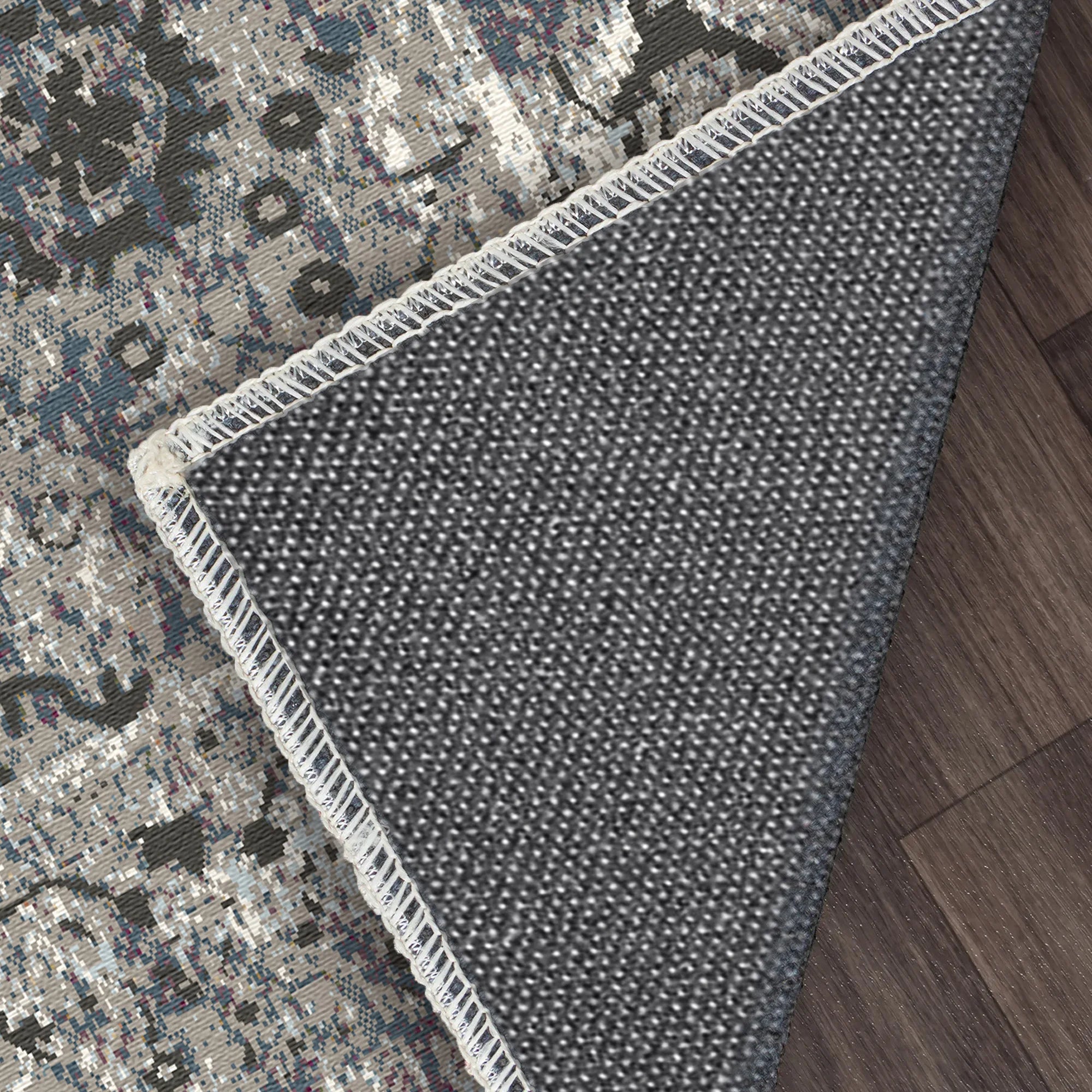 Oslo Silver Floral Rug