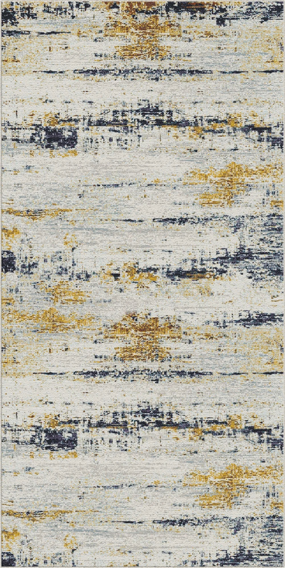 Modern Abstract Gold Horizon Rug