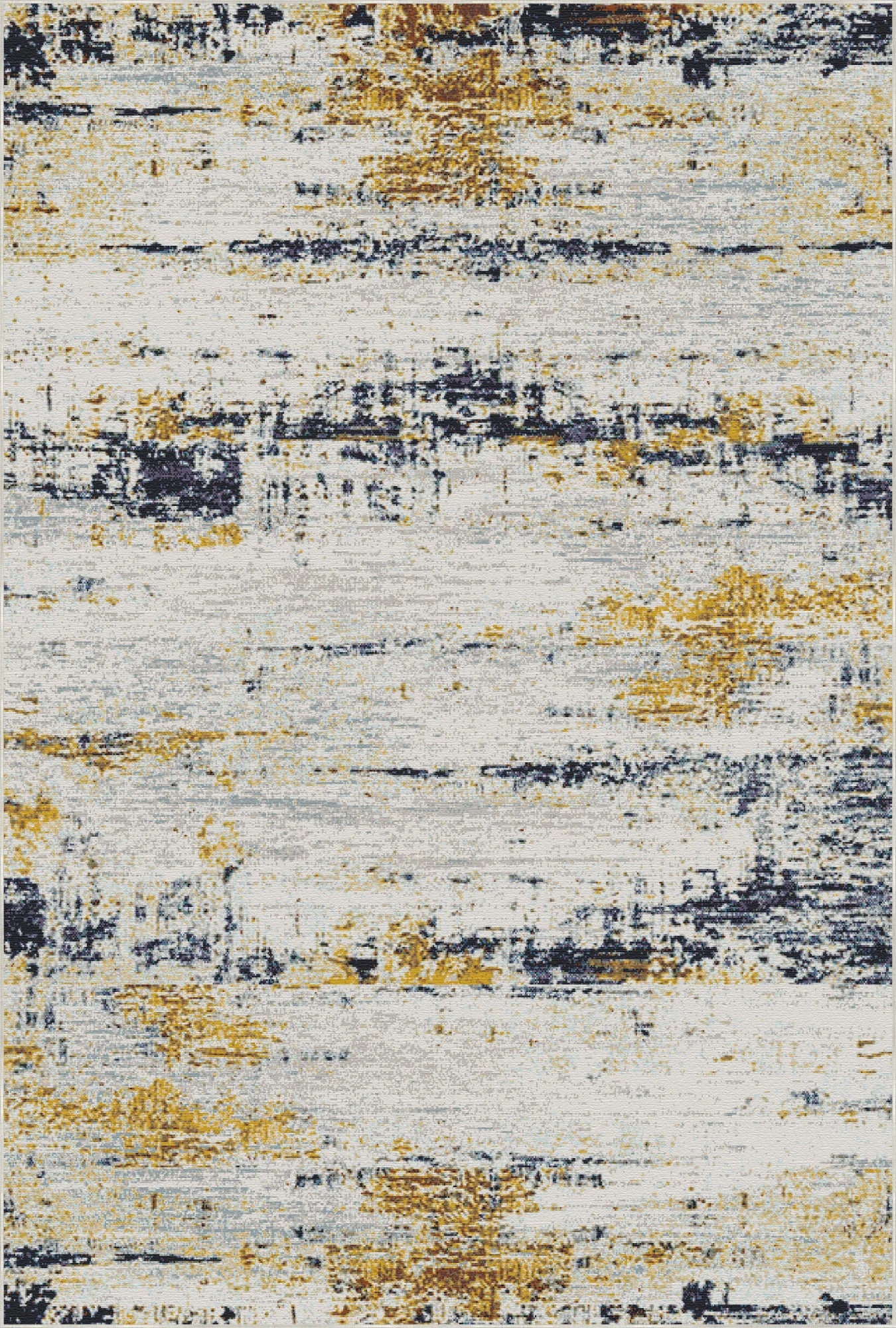 Modern Abstract Gold Horizon Rug