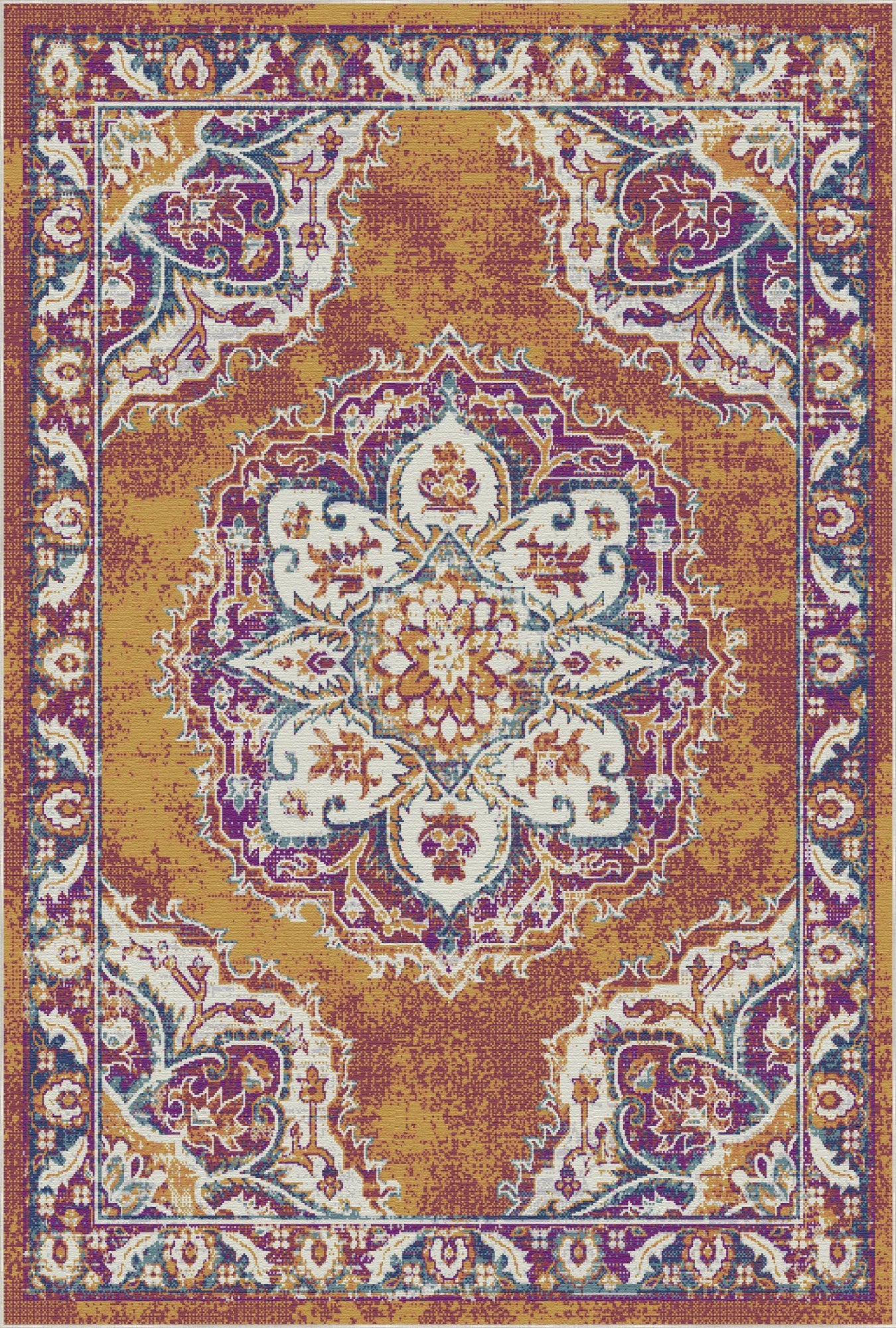 Amber Palace Traditional Medallion Rug