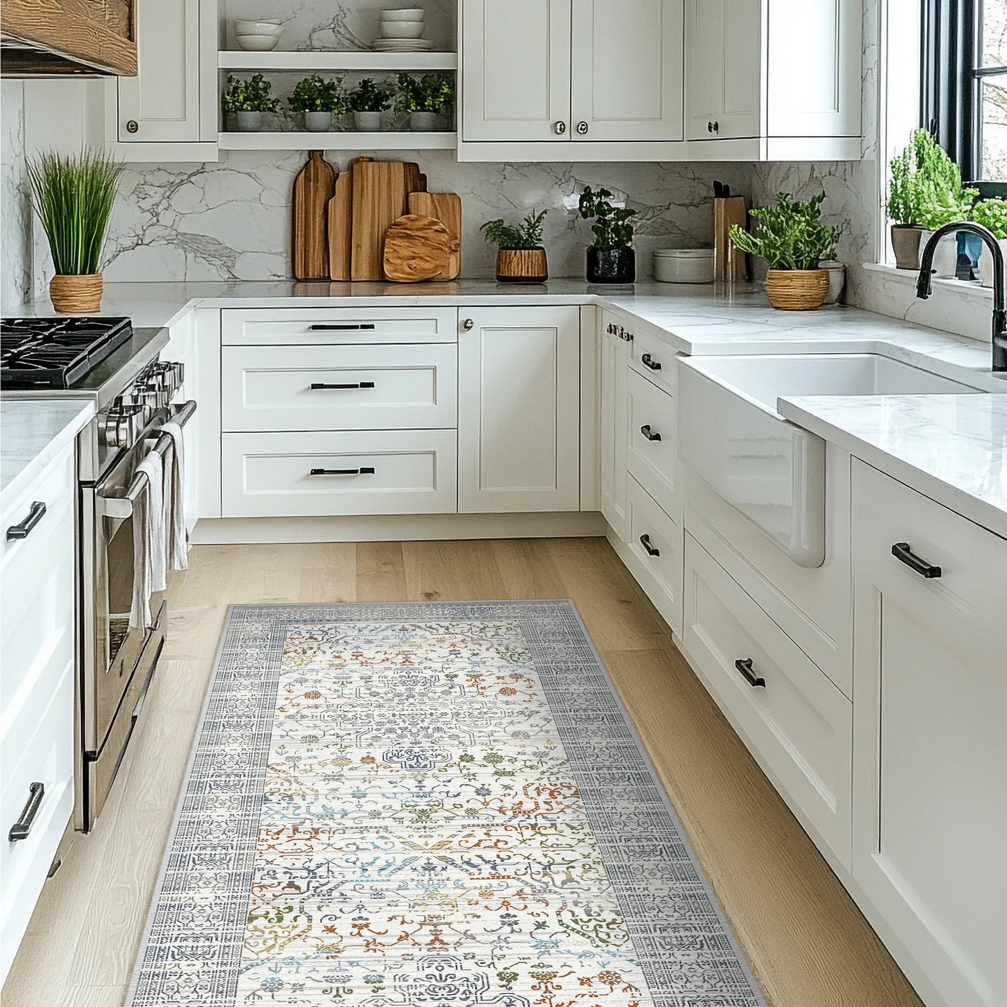 Olympus Autumn Floral Washable Rug