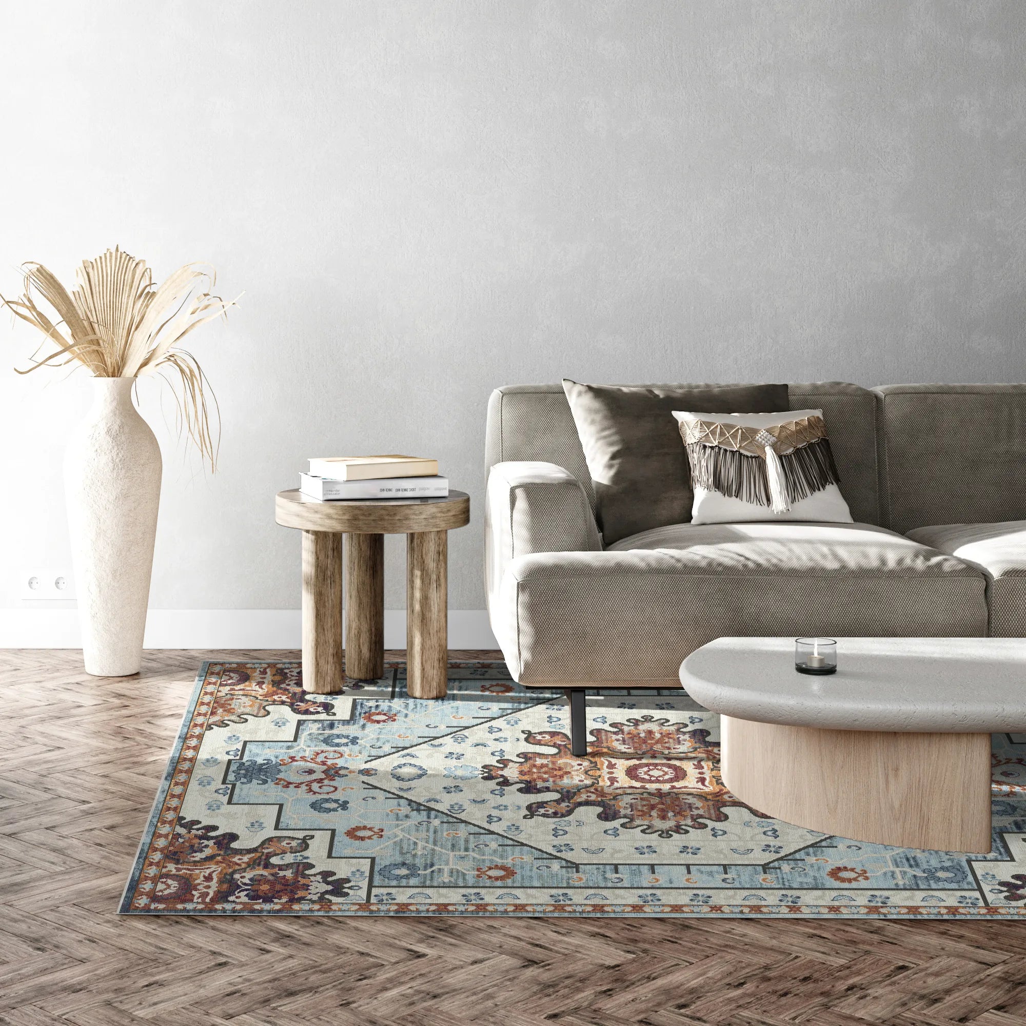 Palermo Sunburst Traditional Medallion Rug