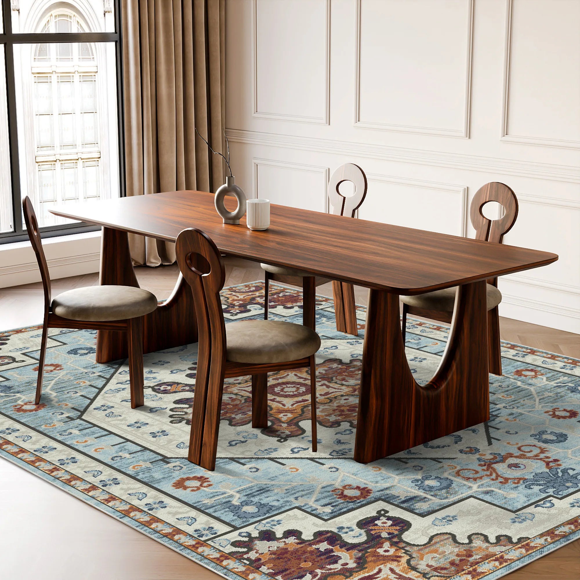 Palermo Sunburst Traditional Medallion Rug