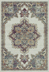 Petra Alabaster Traditional Sunburst Rug Ivory