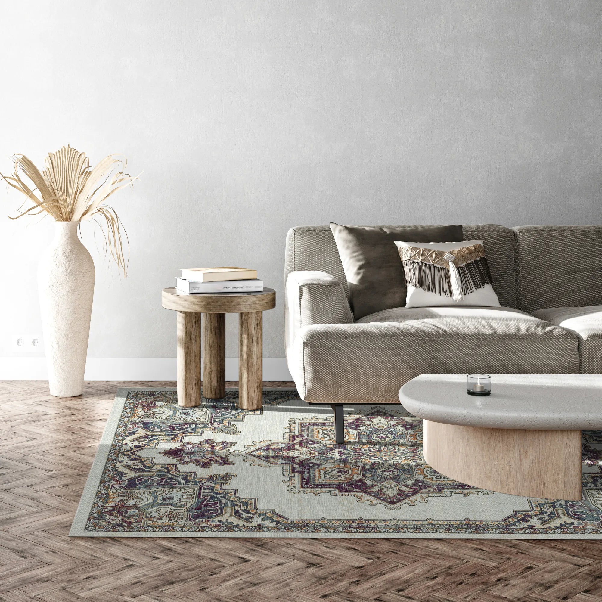 Petra Alabaster Traditional Sunburst Rug