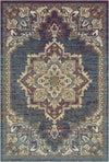 Petra Midnight Traditional Medallion Rug Multi