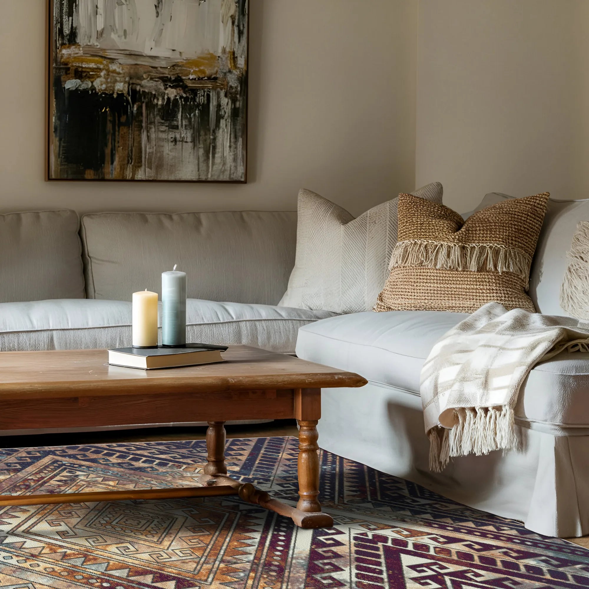 Sahara Prismatic Tribal Geometric Rug