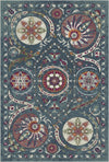 Bukhara Sky Exotic Medallion Rug Indigo