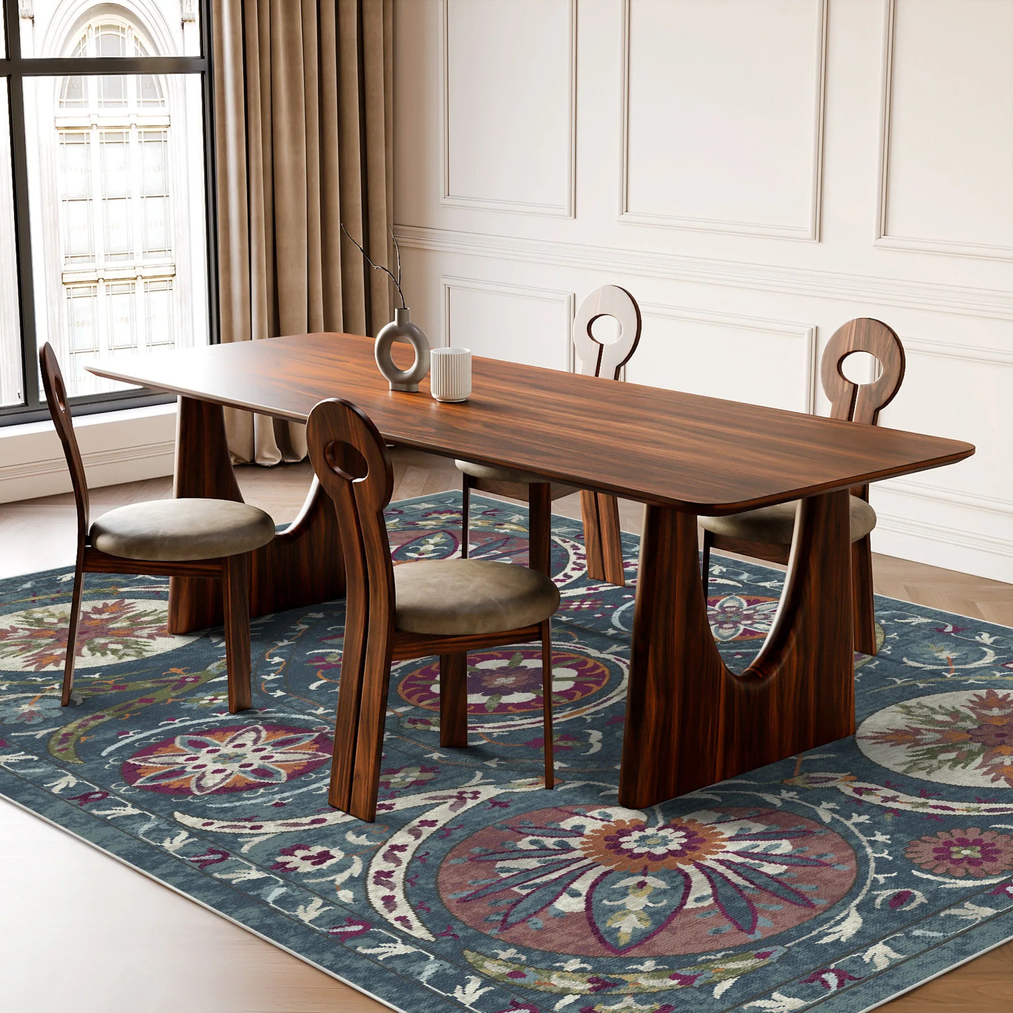 Bukhara Sky Exotic Medallion Rug