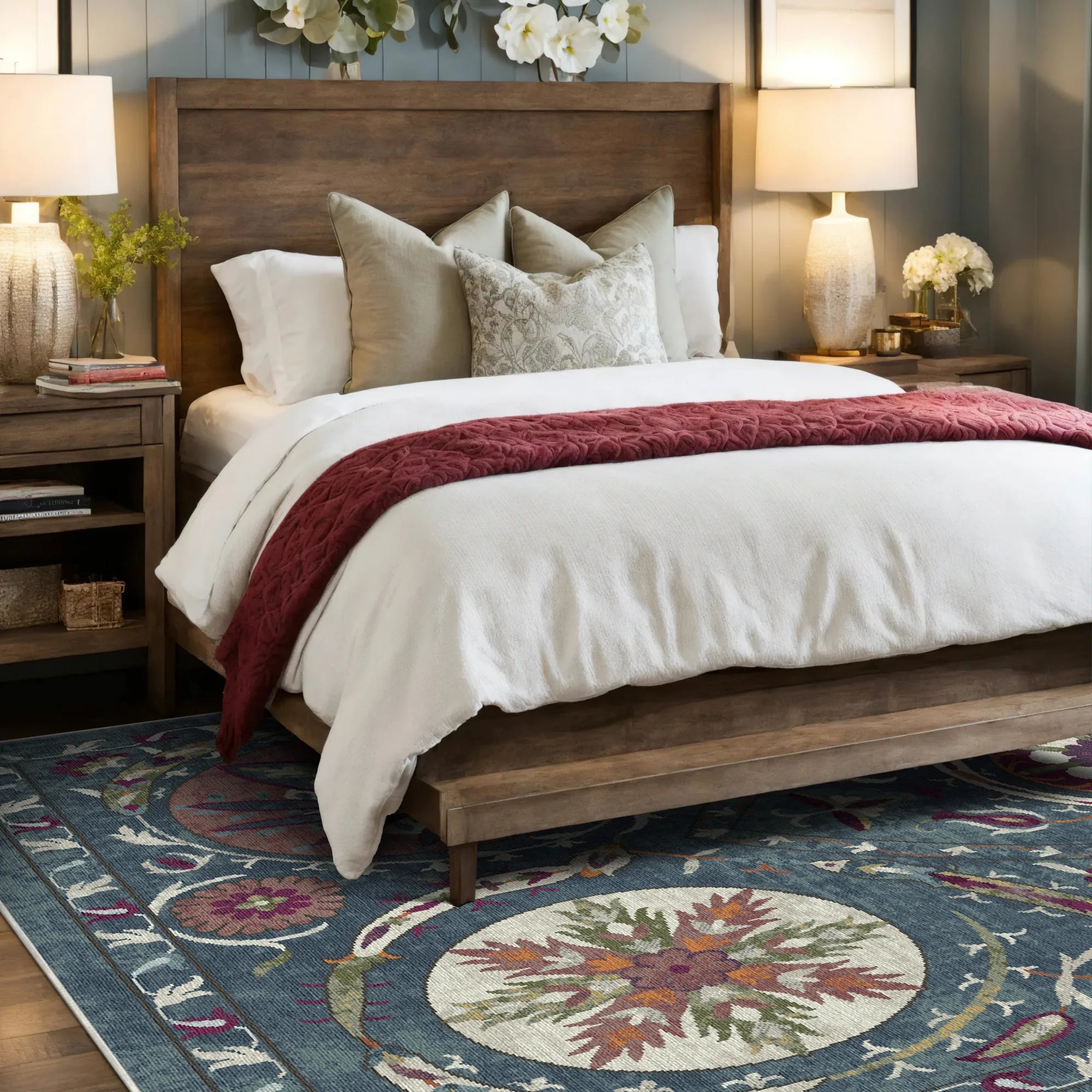 Bukhara Sky Exotic Medallion Rug