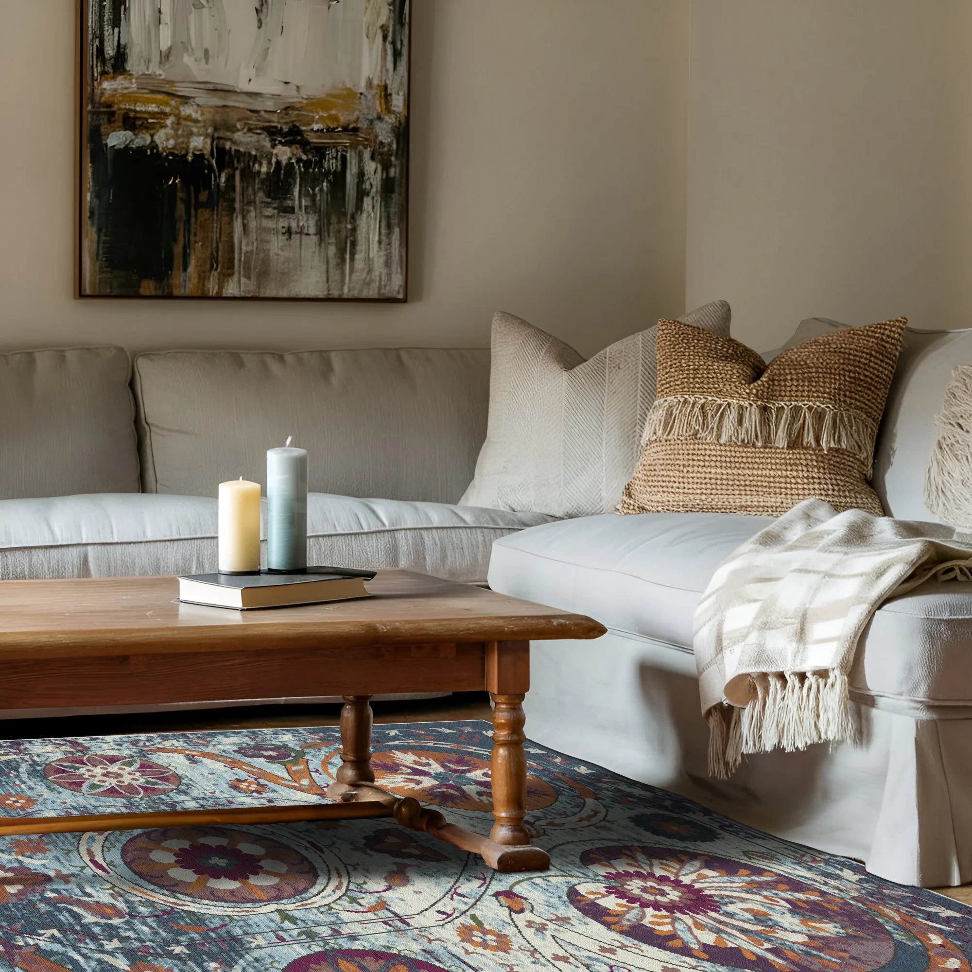 Bukhara Azure Exotic Medallion Rug