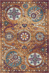 Bukhara Saffron Exotic Medallion Rug Orange