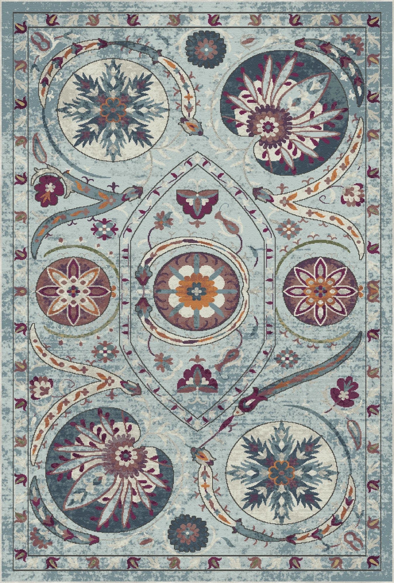 Bukhara Crystal Exotic Medallion Rug