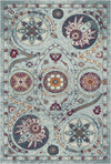 Bukhara Crystal Exotic Medallion Rug Turquoise