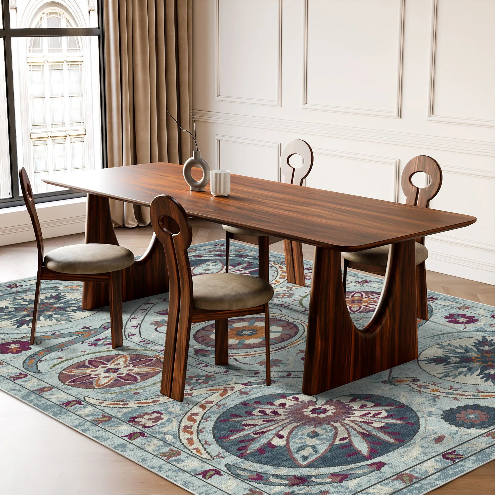 Bukhara Crystal Exotic Medallion Rug