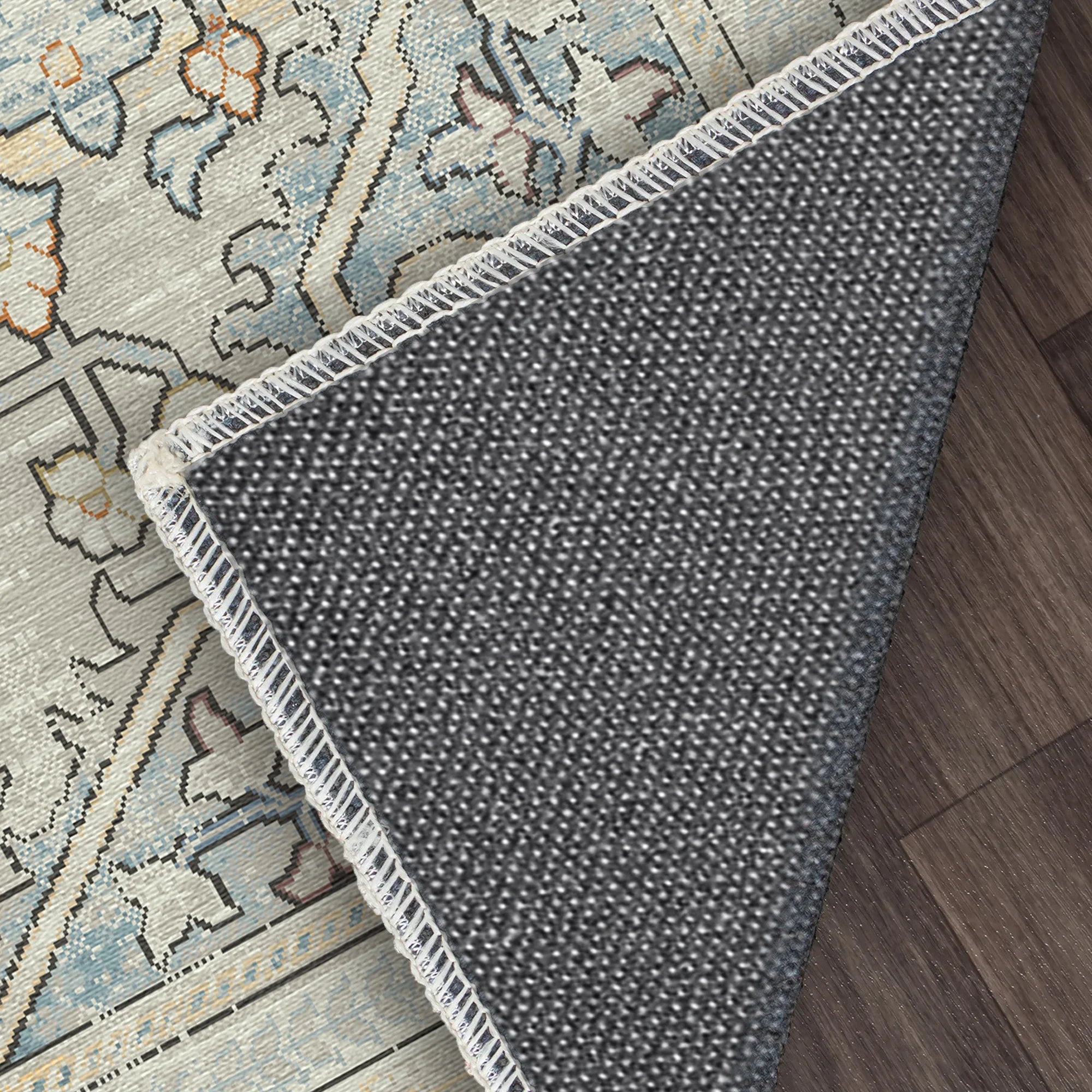 Vintage Sage Faded Medallion Rug