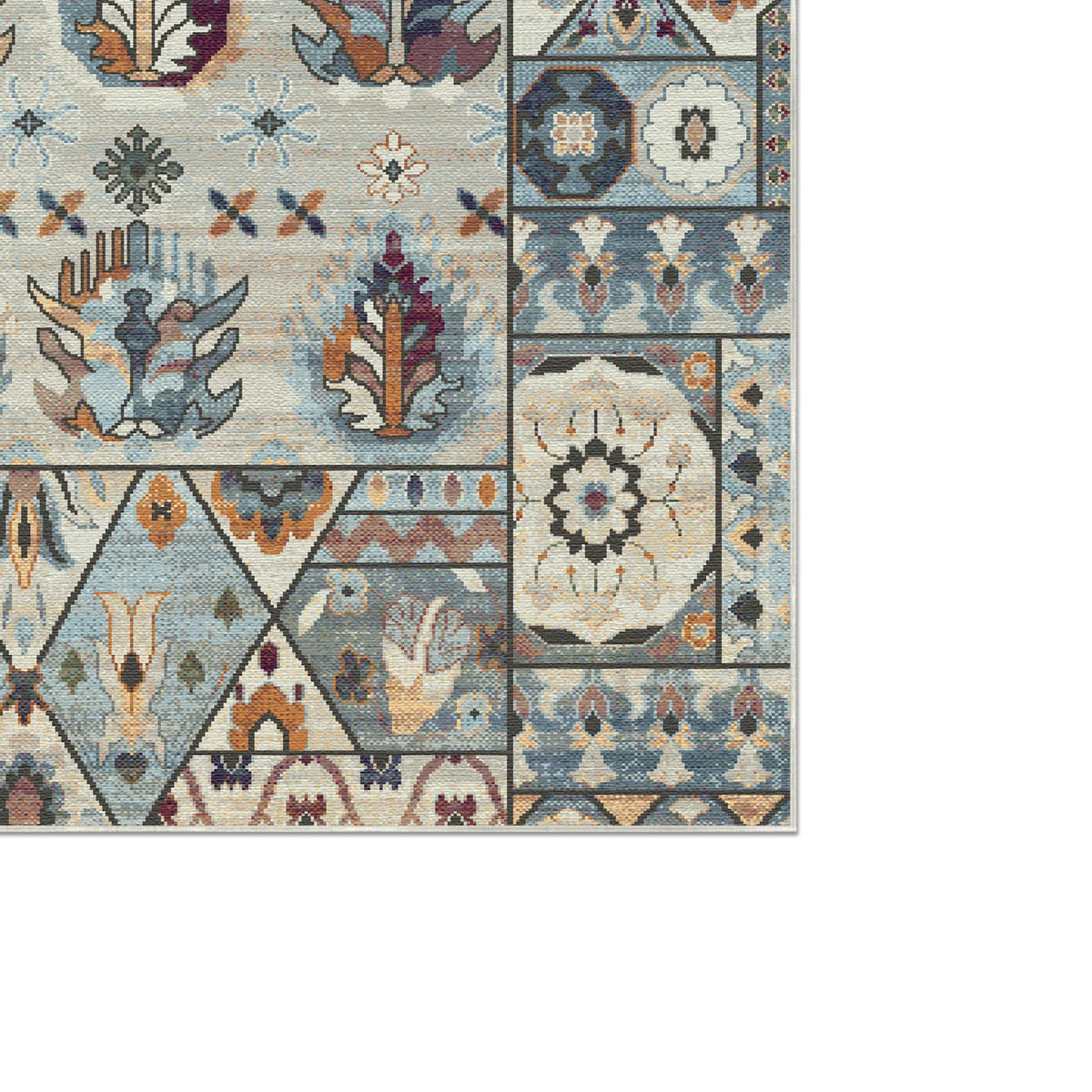 Bone Color Rug Shirvan Bone Washable Geometric Rug – Bella Rugs