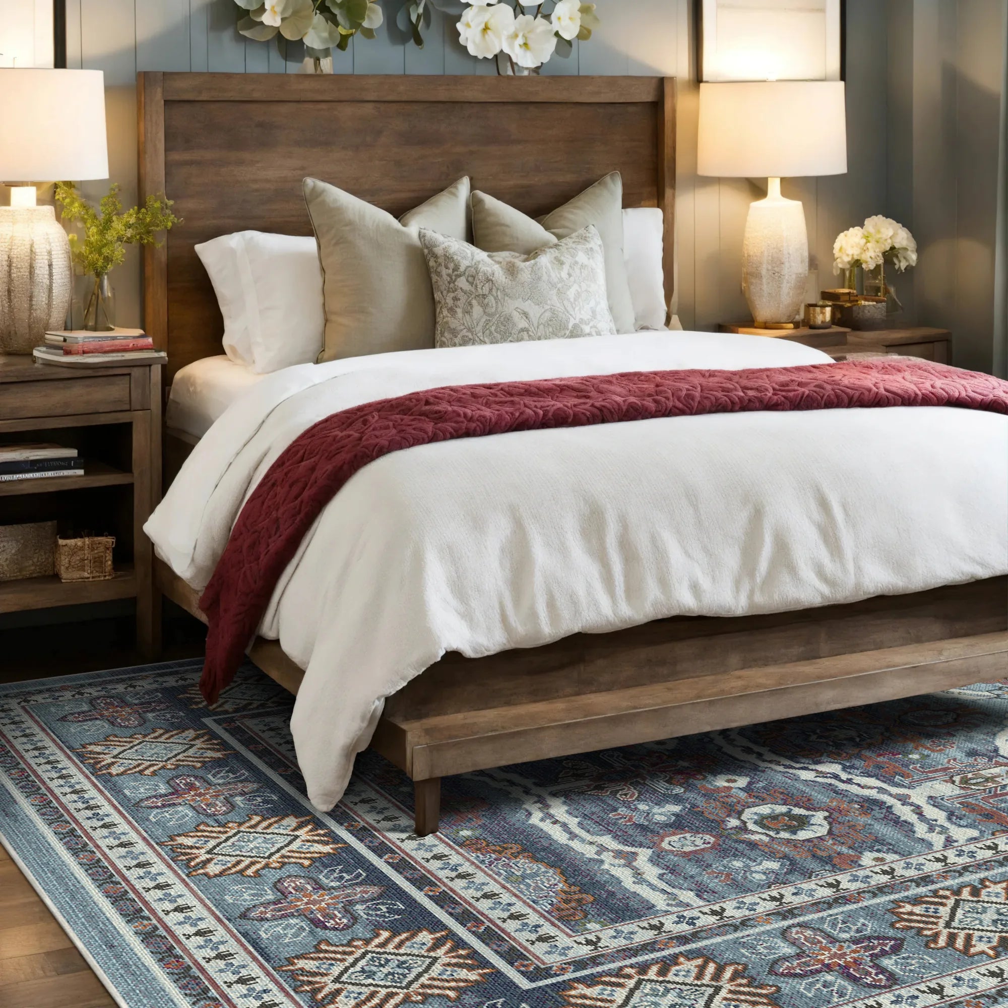 Kashgar Moon Tribal Rosette Rug