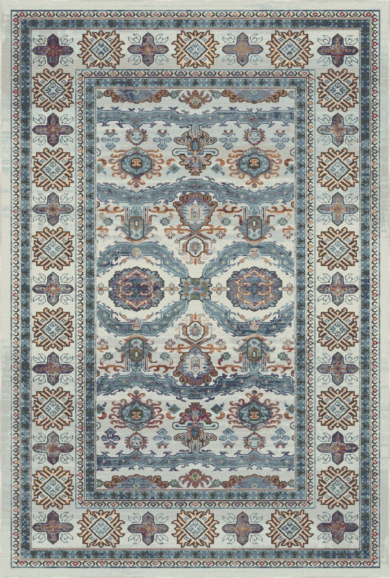 Kashgar Aura Tribal Rosette Rug