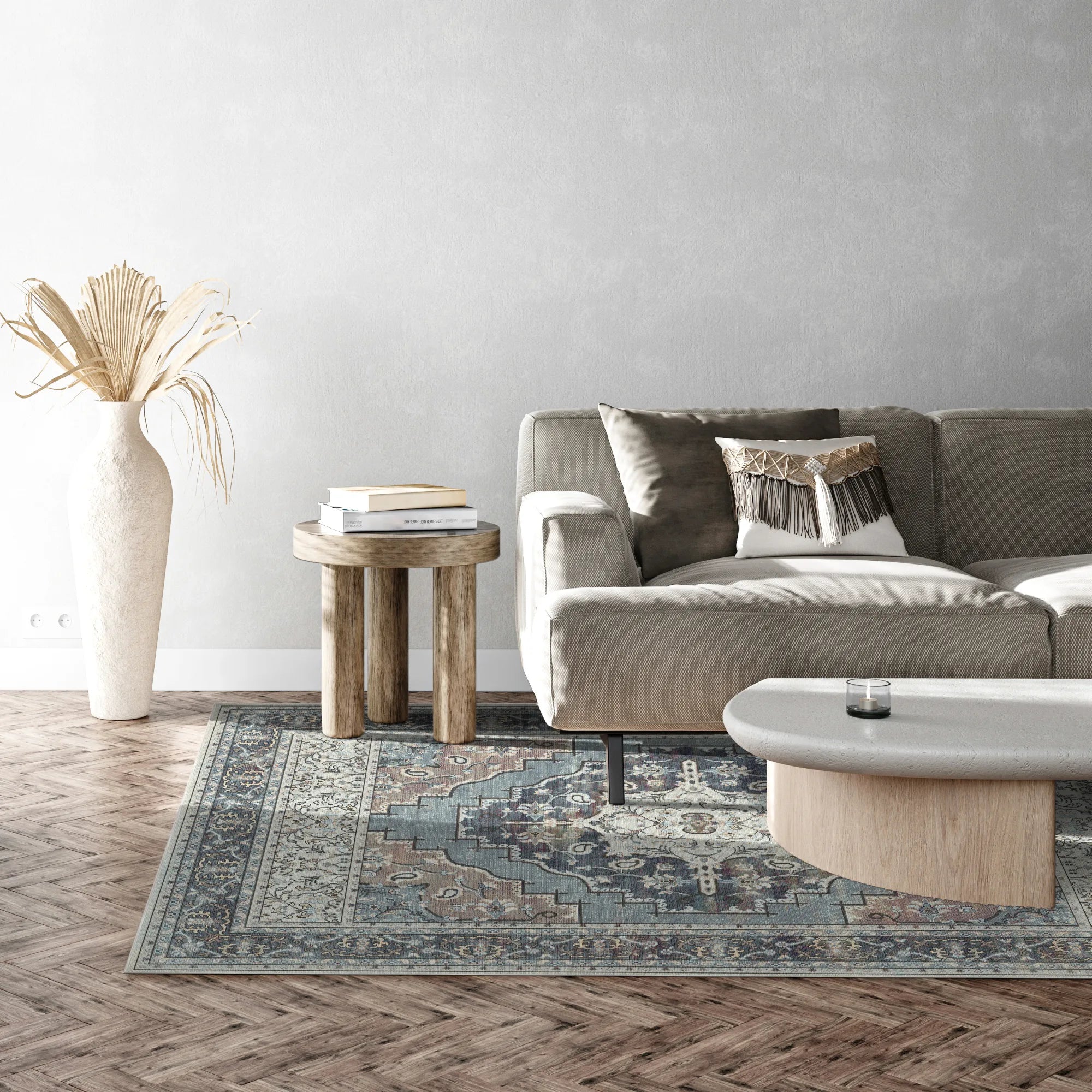 Loom Azure Paisley Floral Rug