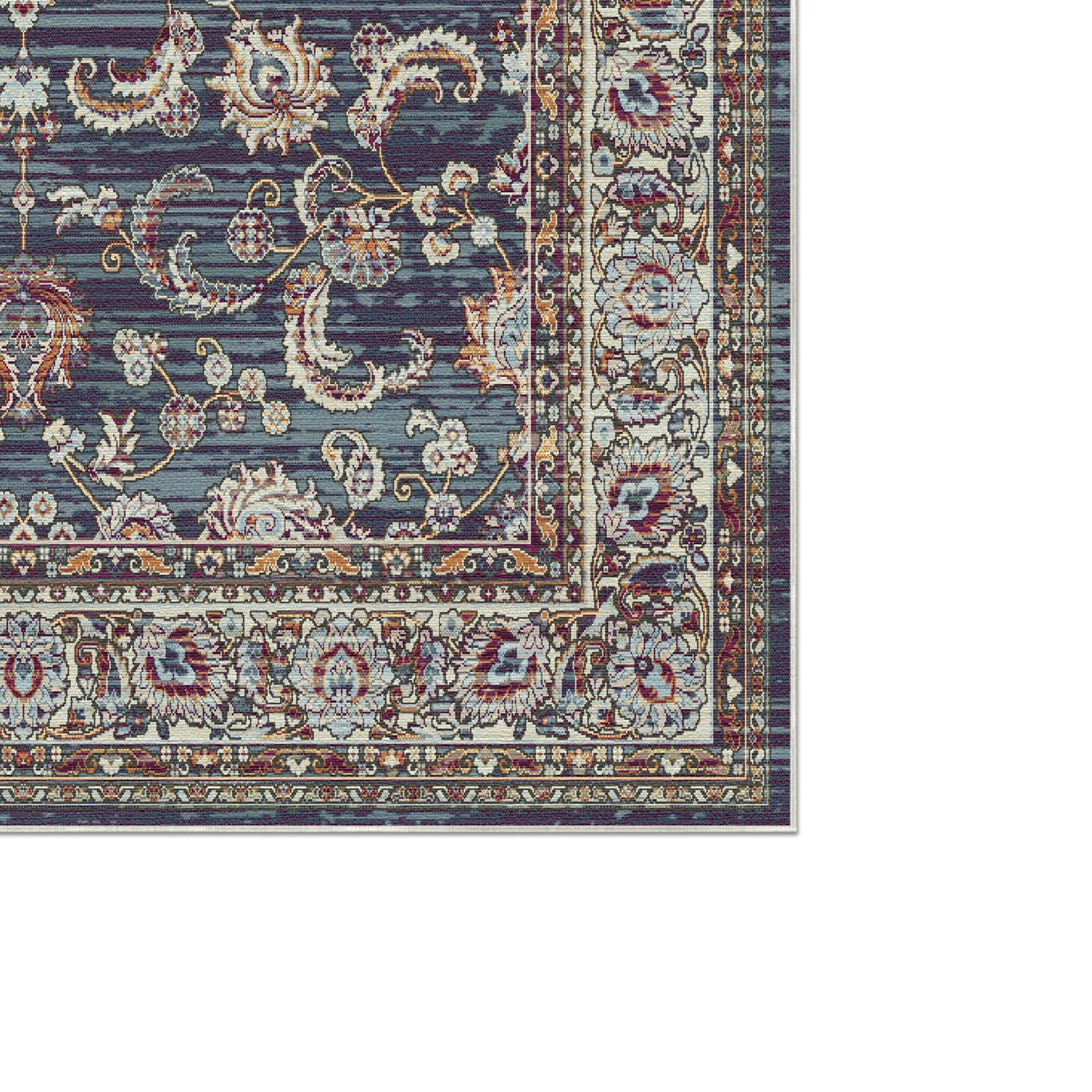Royal Vine Indigo Floral Rug